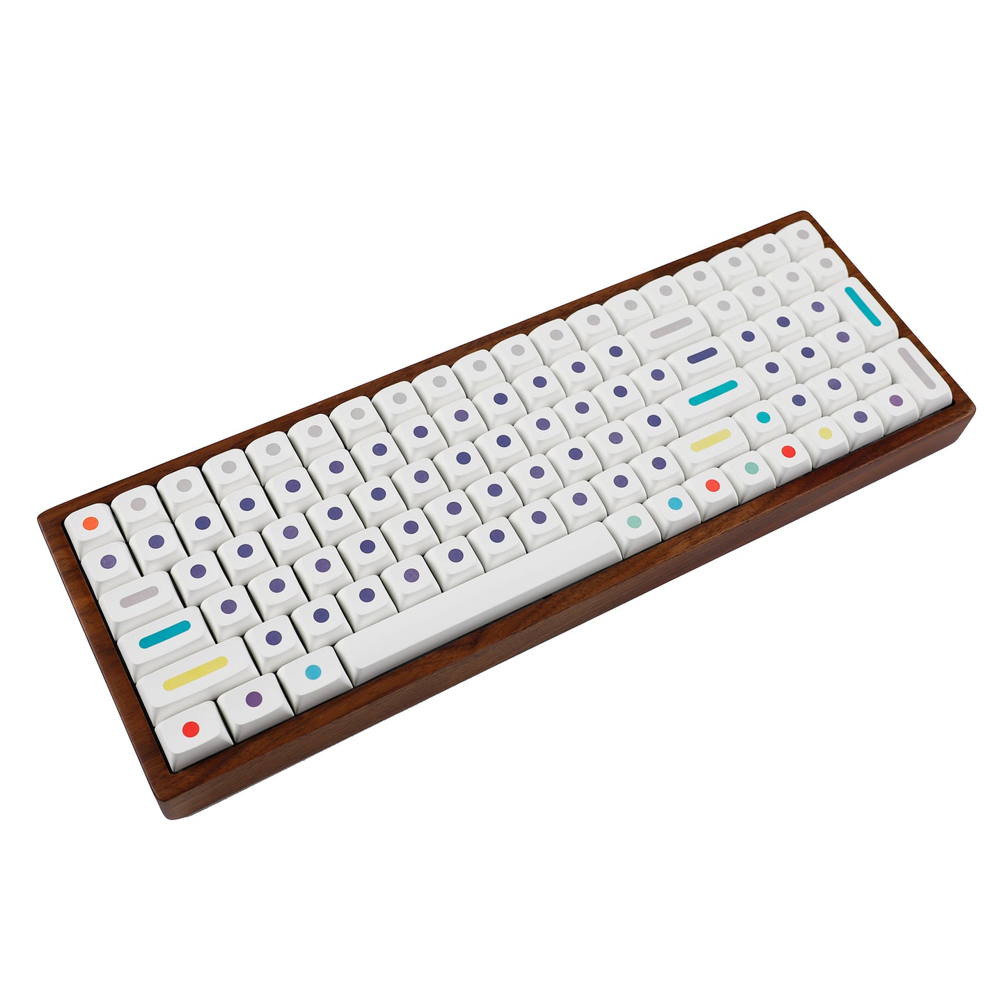 120 White Dots Keycaps(Dye Sub ZDA Profile/61 64 68 96 GK64 ID80 KBD75 Planck Preonic wings Filco Ducky SP64 SP84 Using)