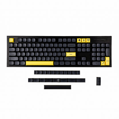 YMDK 125 ZDA Profile Gentleman Japanese XDA v2 Dye Sub PBT Yellow Gray Keycaps For 104 TKL 60% 96 84 68 64 MX Switches Keyboard