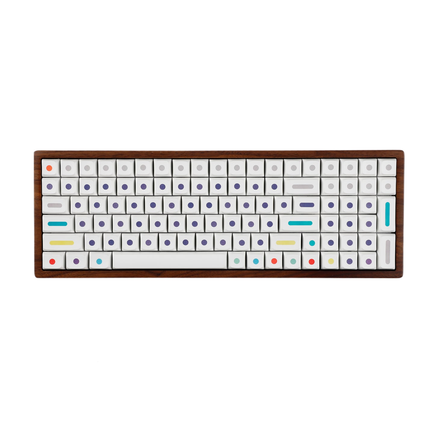 120 White Dots Keycaps(Dye Sub ZDA Profile/61 64 68 96 GK64 ID80 KBD75 Planck Preonic wings Filco Ducky SP64 SP84 Using)
