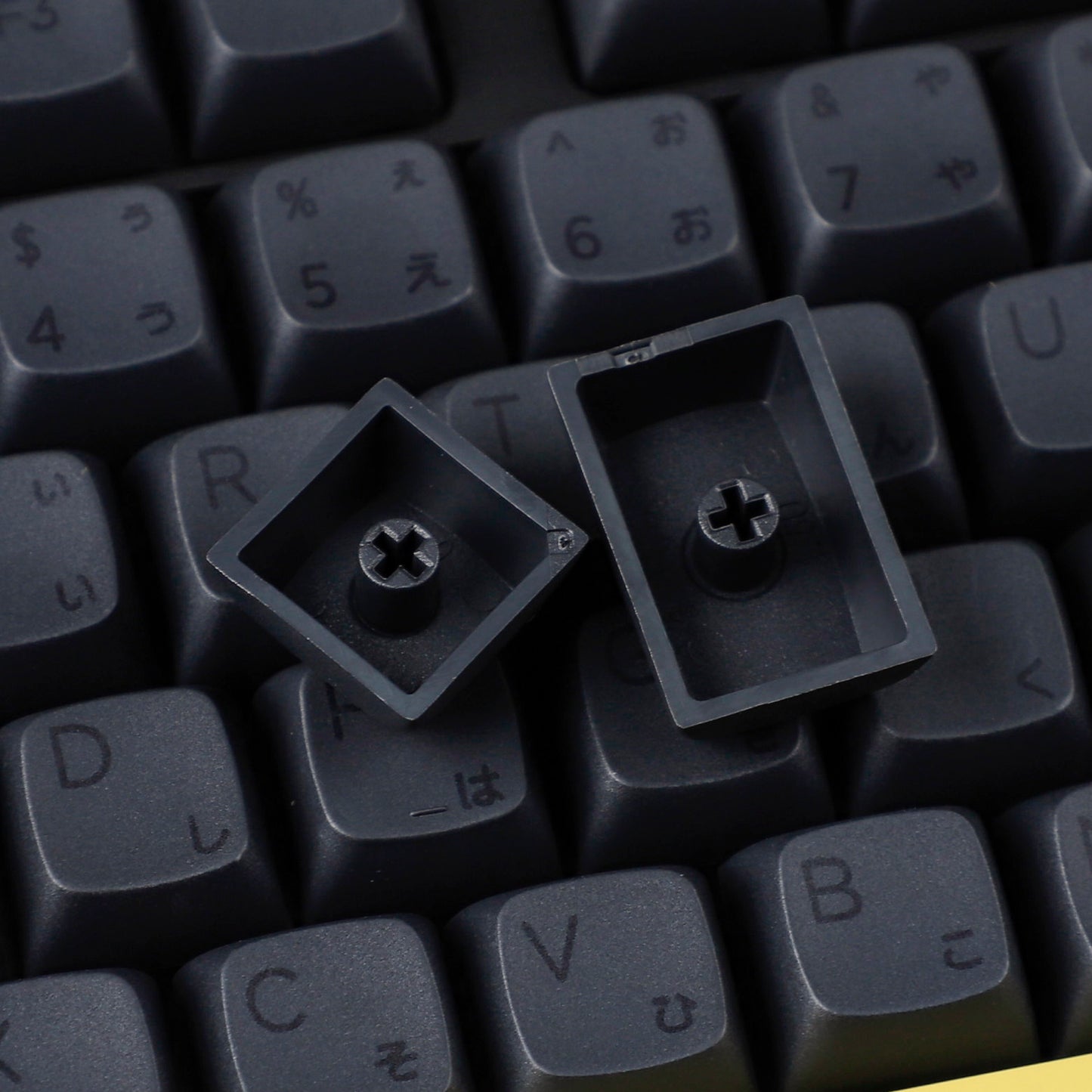 YMDK 125 ZDA Profile Gentleman Japanese XDA v2 Dye Sub PBT Yellow Gray Keycaps For 104 TKL 60% 96 84 68 64 MX Switches Keyboard