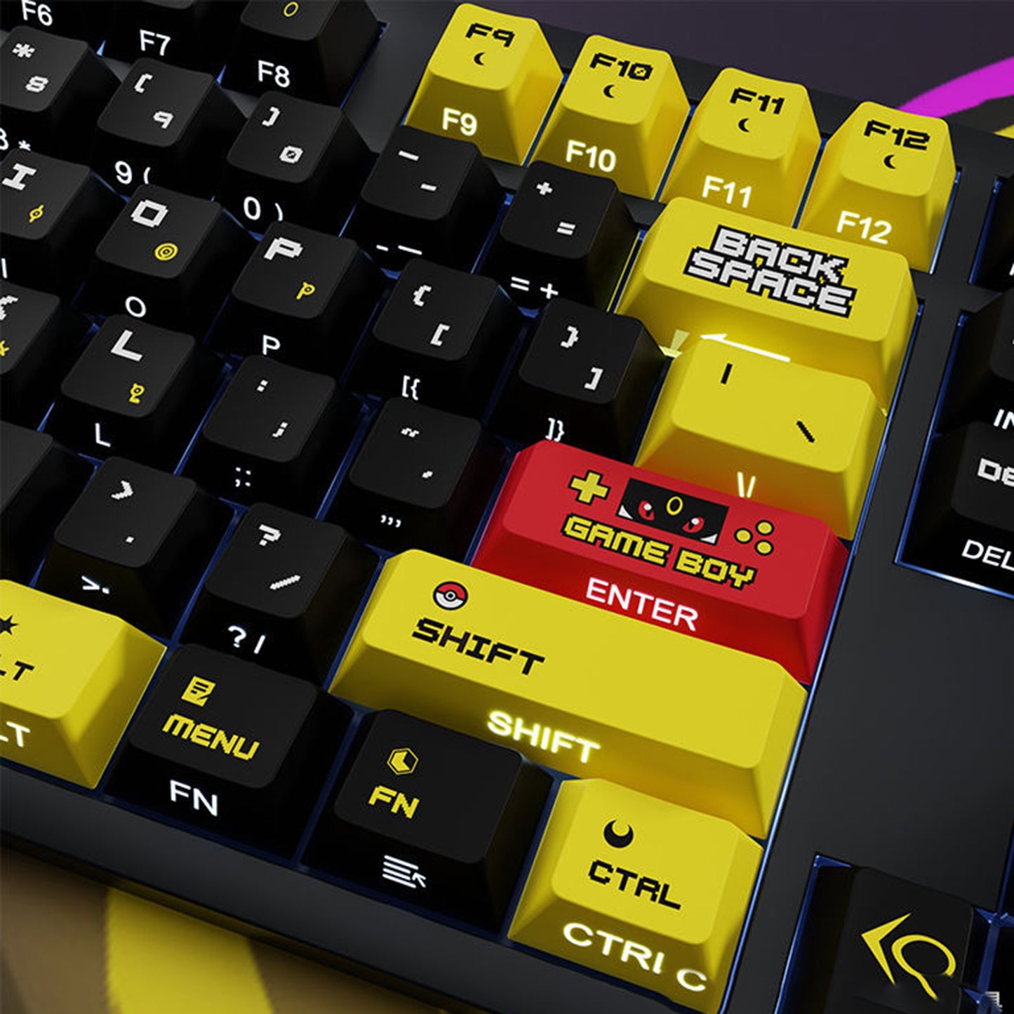 YMDK Elf Baby Theme Keycaps 120 Keys Side-lit Top Print Five-side Dye Sub PBT Cherry Profile Custom keycap for 61/68/84/87/98/104/108 MX Mechanical Keyboard