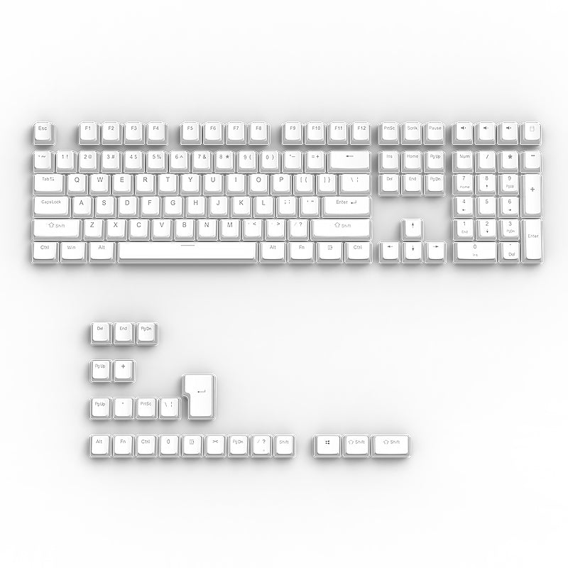 YMDK Pudding 126 Keys OEM Profile ABS Four Sided Translucent for 75/87/98/104/108 MX Mechanical Keyboard