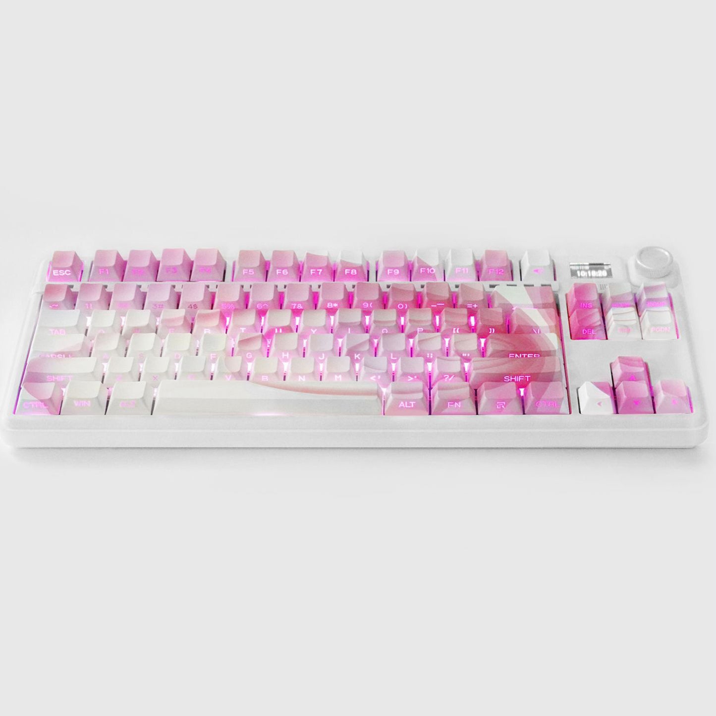 YMDK Earth Magnetic Field Series Keycaps 128 keycap Cherry Profile Sidelit Shine Through Dye Sub Thick PBT Keycaps for MX Mechanical keyboard