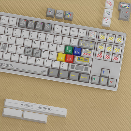 YMDK 150 Keys Garbage Classification Theme Keycap Retro Reminiscence PBT Dye Sub Cherry Profile Keycaps for MX Mechanical Keyboard