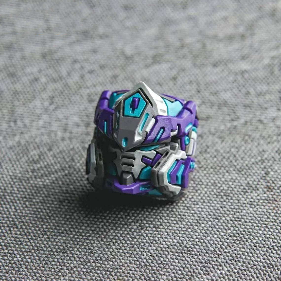 YMDK Mech Warrior Unicorn Personalized Keycaps Customized Novel for Mechanical Keyboard
