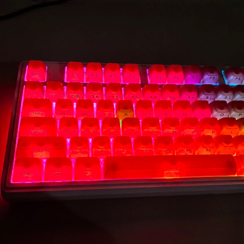 YMDK 119 Keys Jellyfish Keycaps Side Print Shine Through MDA Profile PC Material Custom Keycap for MX Mechanical Keyboards