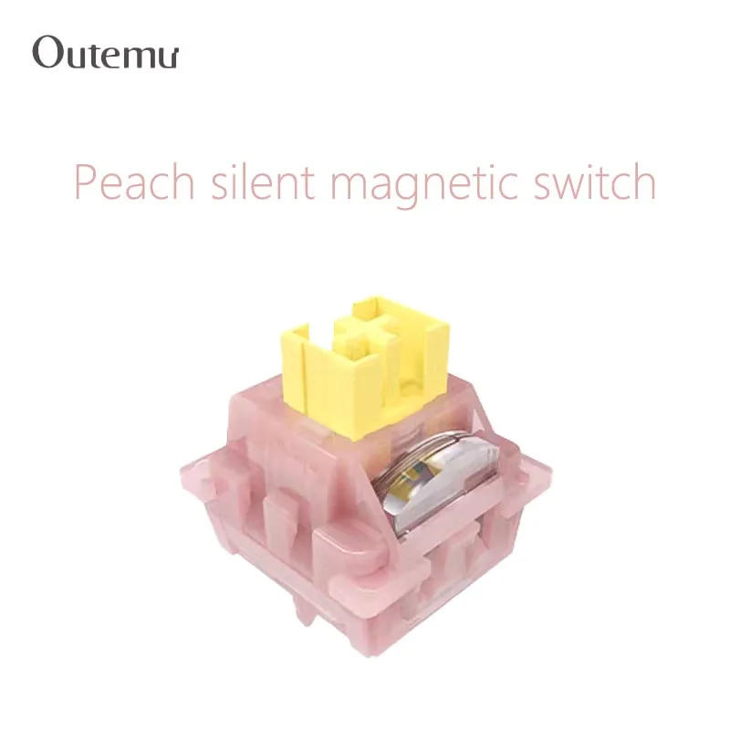 Outemu Peach Silent Magnetic Switch 40g Linear Pre-Lubed Silent Switch Adjustable Pre-Travel RGB SMD for Wooting Gaming Keyboard