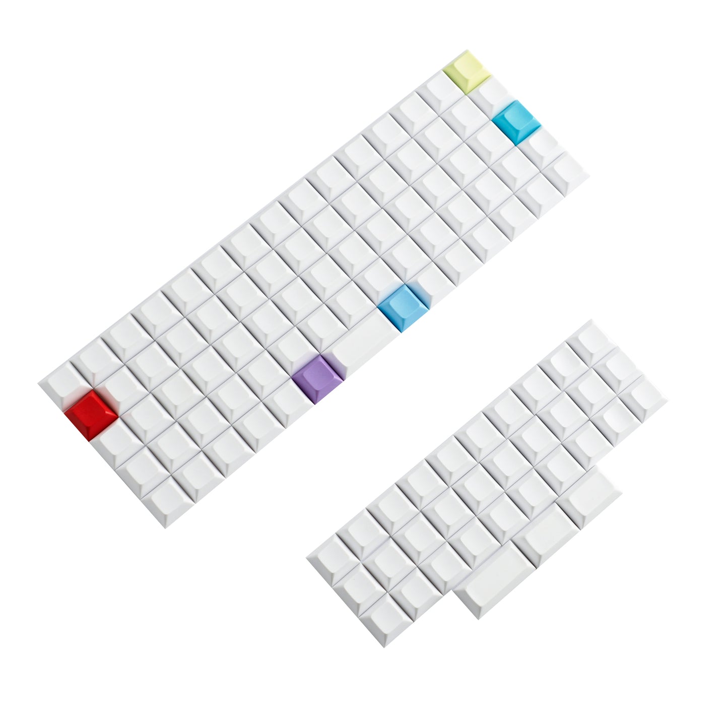 YMDK XDA DSA Blank Colorful PBT Keycaps Suitable For Ortholinear Layout MX Keyboard XD75 ID75 Split 36 Corne Split 46 Planck Preonic Niu40