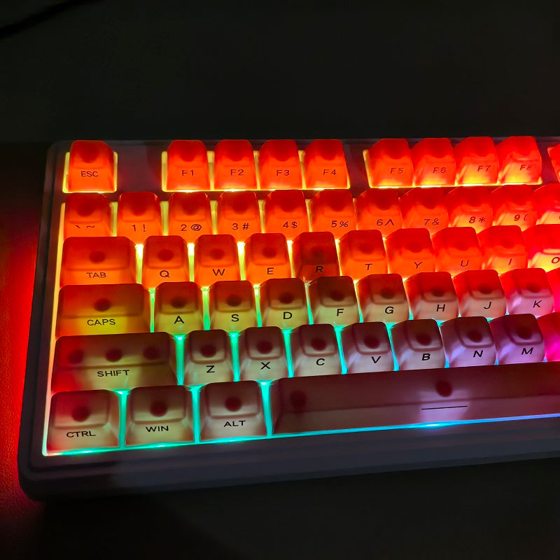 YMDK 119 Keys Jellyfish Keycaps Side Print Shine Through MDA Profile PC Material Custom Keycap for MX Mechanical Keyboards