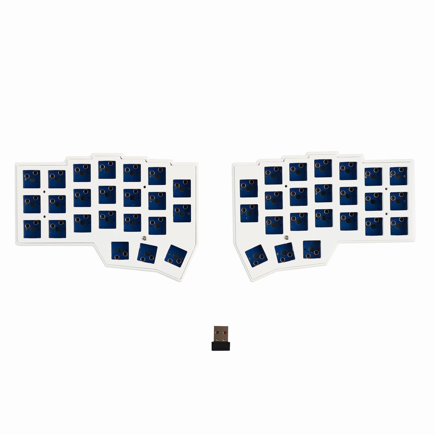 YMDK 2.4Ghz Wireless Split Keyboard Corne V4 46 Keys Ergonomic Hotswappable 40% Layout 3D PLA Vial All Key Programmable Mini Independent Gaming Keyboard Kit