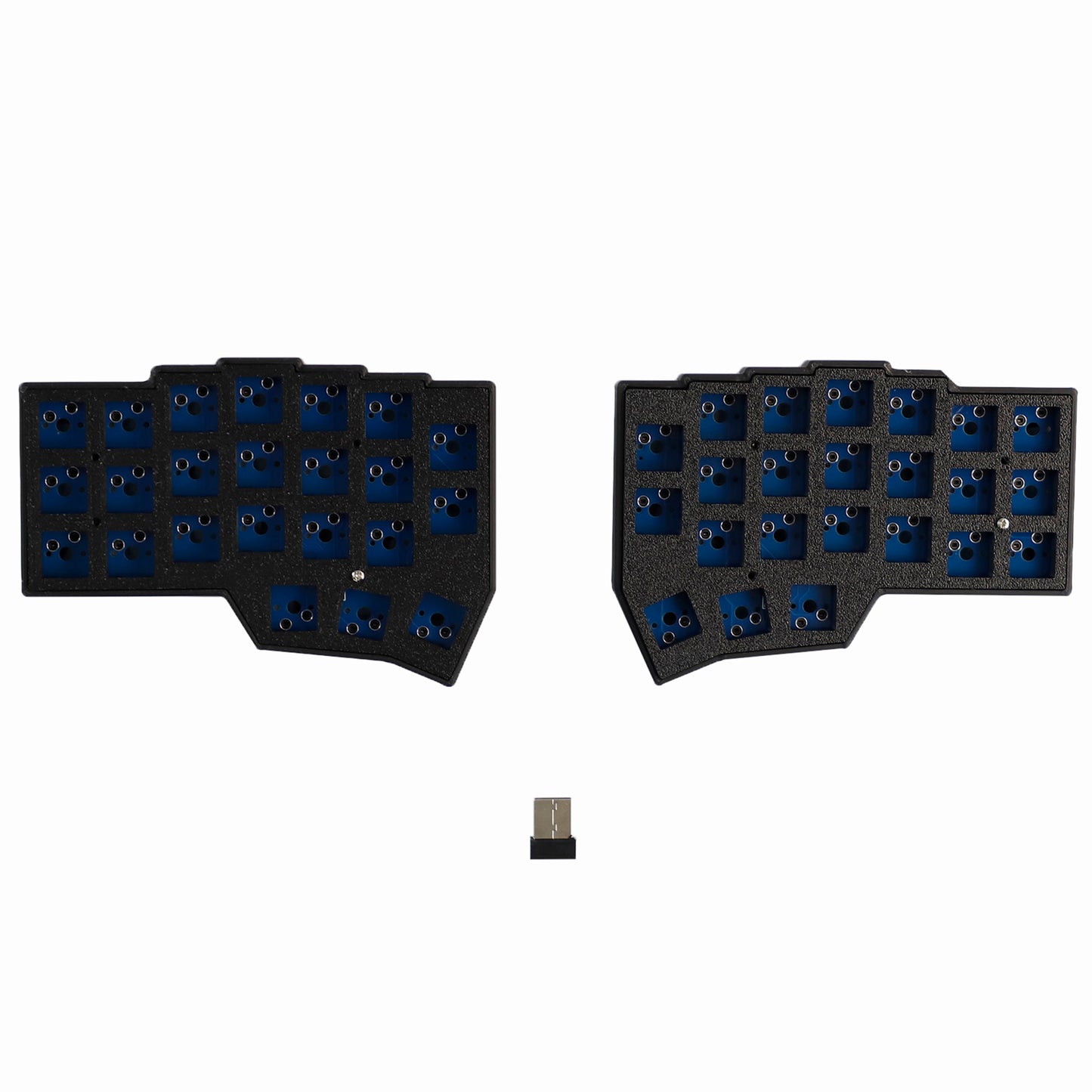 YMDK 2.4Ghz Wireless Split Keyboard Corne V4 46 Keys Ergonomic Hotswappable 40% Layout 3D PLA Vial All Key Programmable Mini Independent Gaming Keyboard Kit