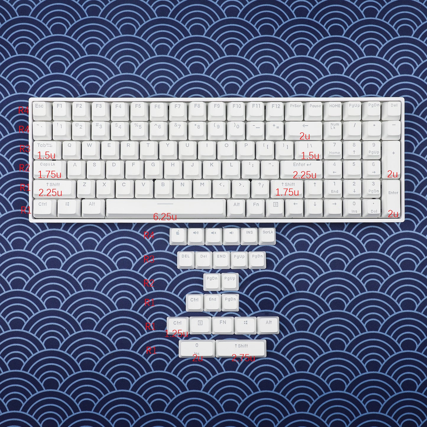 Wholesale Keycaps——YMDK OEM Profile 122 Top Backlit Keycap(20 pcs)