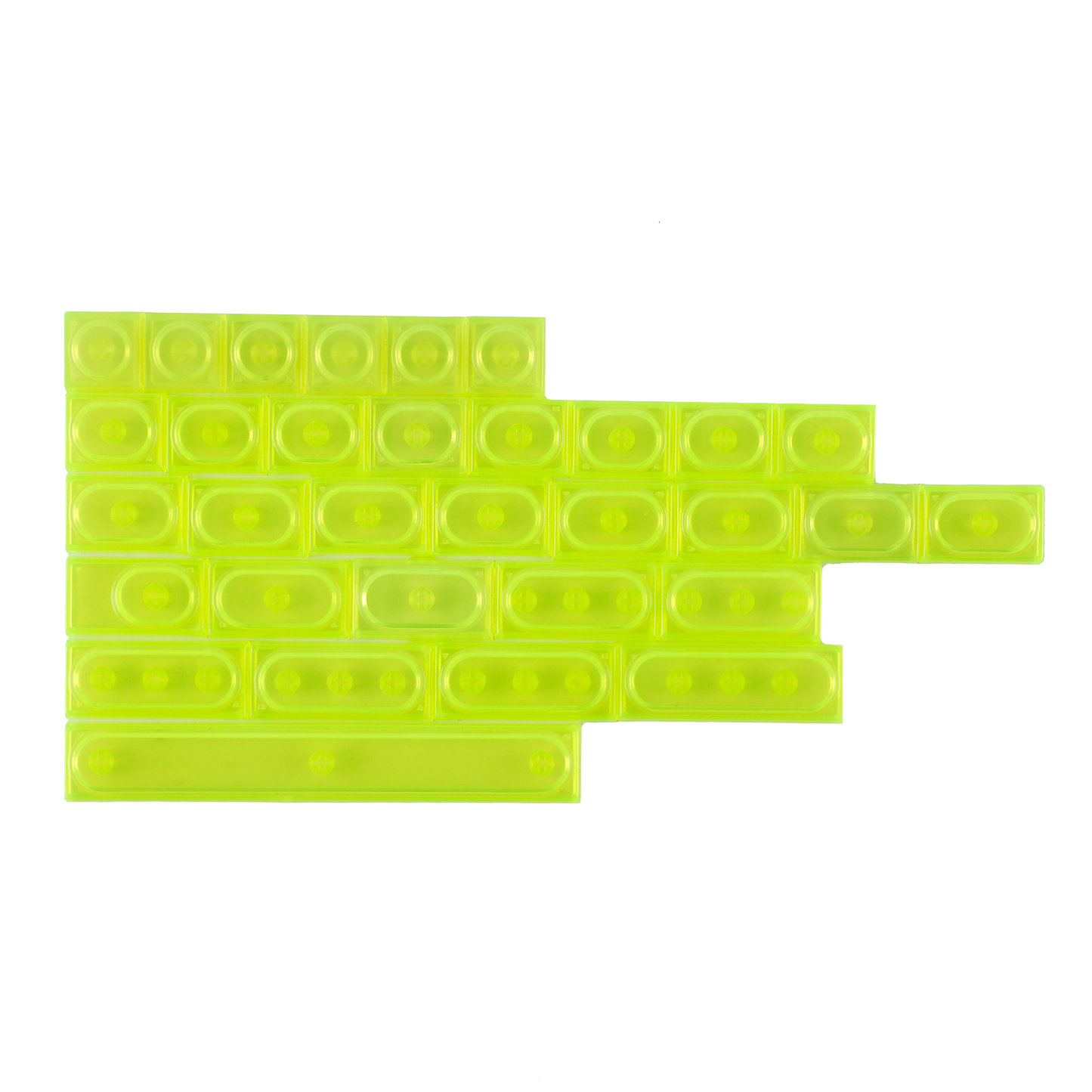 YMDK Blocks Keycap 32 Keys Modifiers Novelty Keys Keycaps Set Transparent Frosted Key Cap PC for MX Switches Mechanical Keyboard