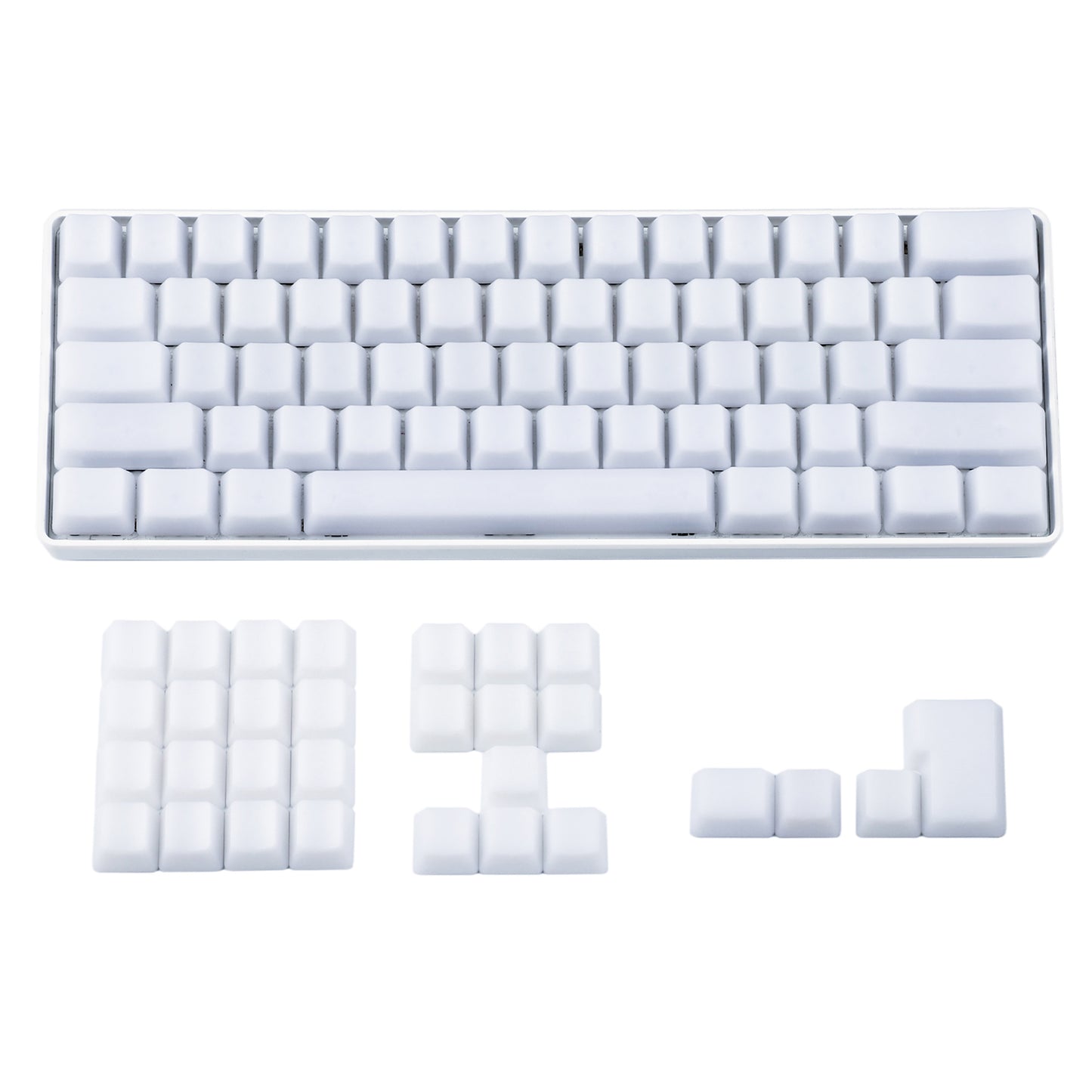 108+ISO Milk Fog Blank Keycaps(OEM Profile ABS Shine Through Blank/1.2mm Thickness)