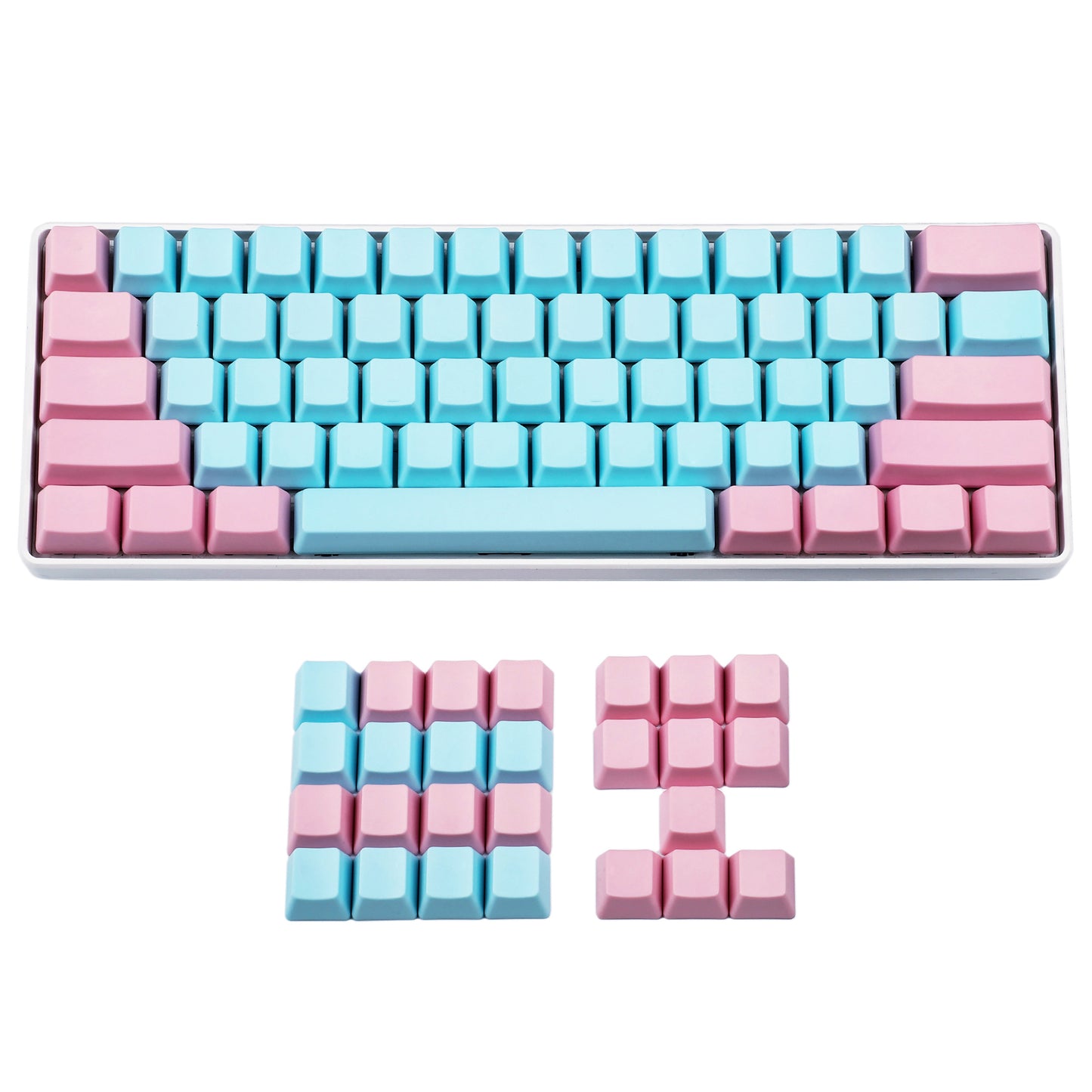 104 Laser-Etched Miami Keycaps(OEM Profile PBT 1.5mm Thickness/ANSI 104 TKL 61 Using)