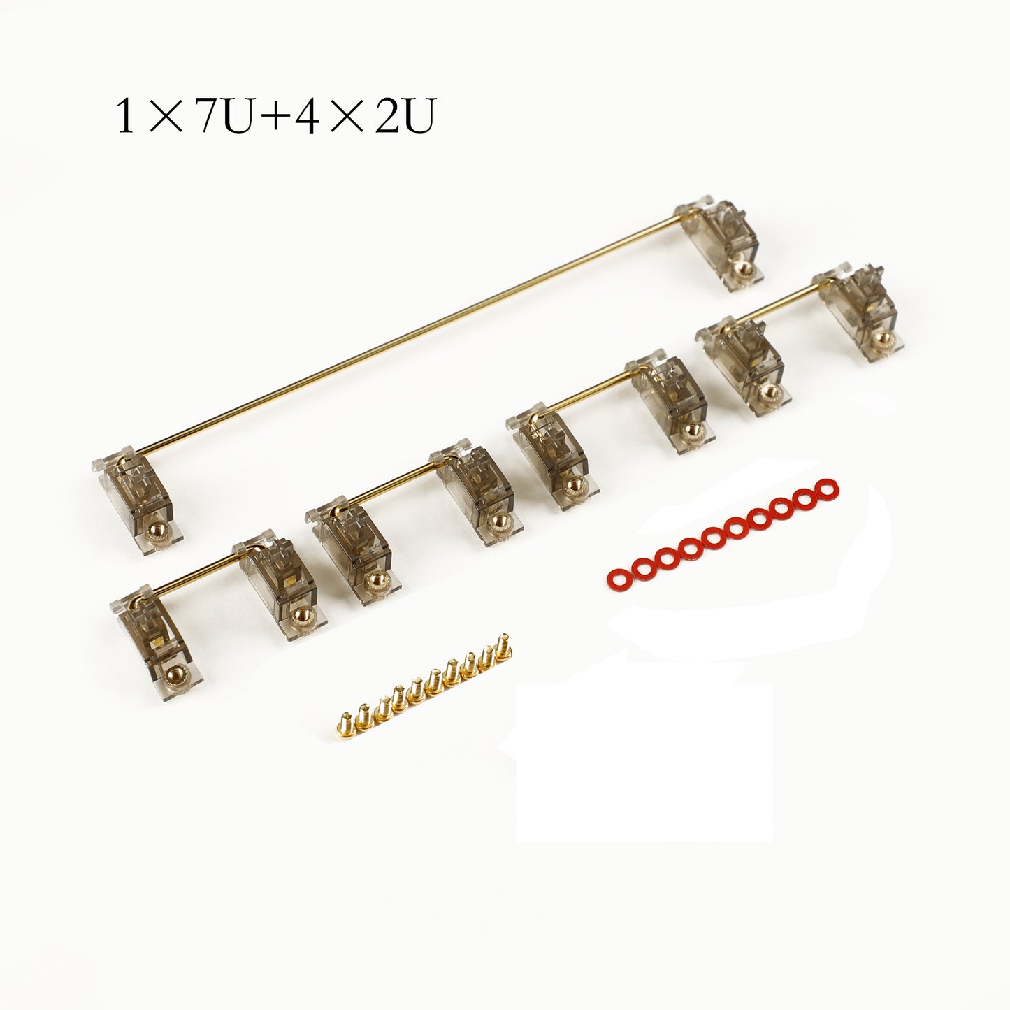 YMDK V3 Smokey PCB Mount Gold Screw in Stabilizers( No Dropping Wire for PCB)