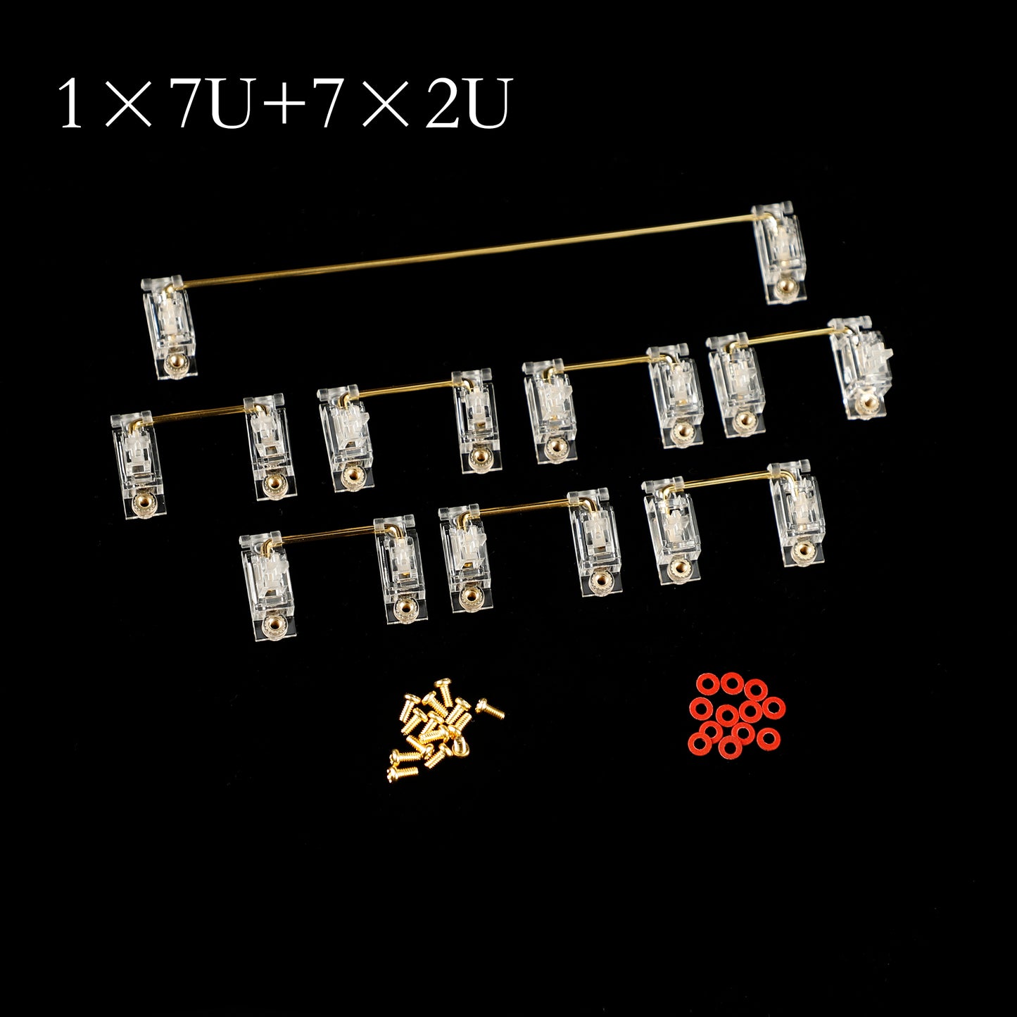 YMDK V3 Smokey PCB Mount Gold Screw in Stabilizers( No Dropping Wire for PCB)