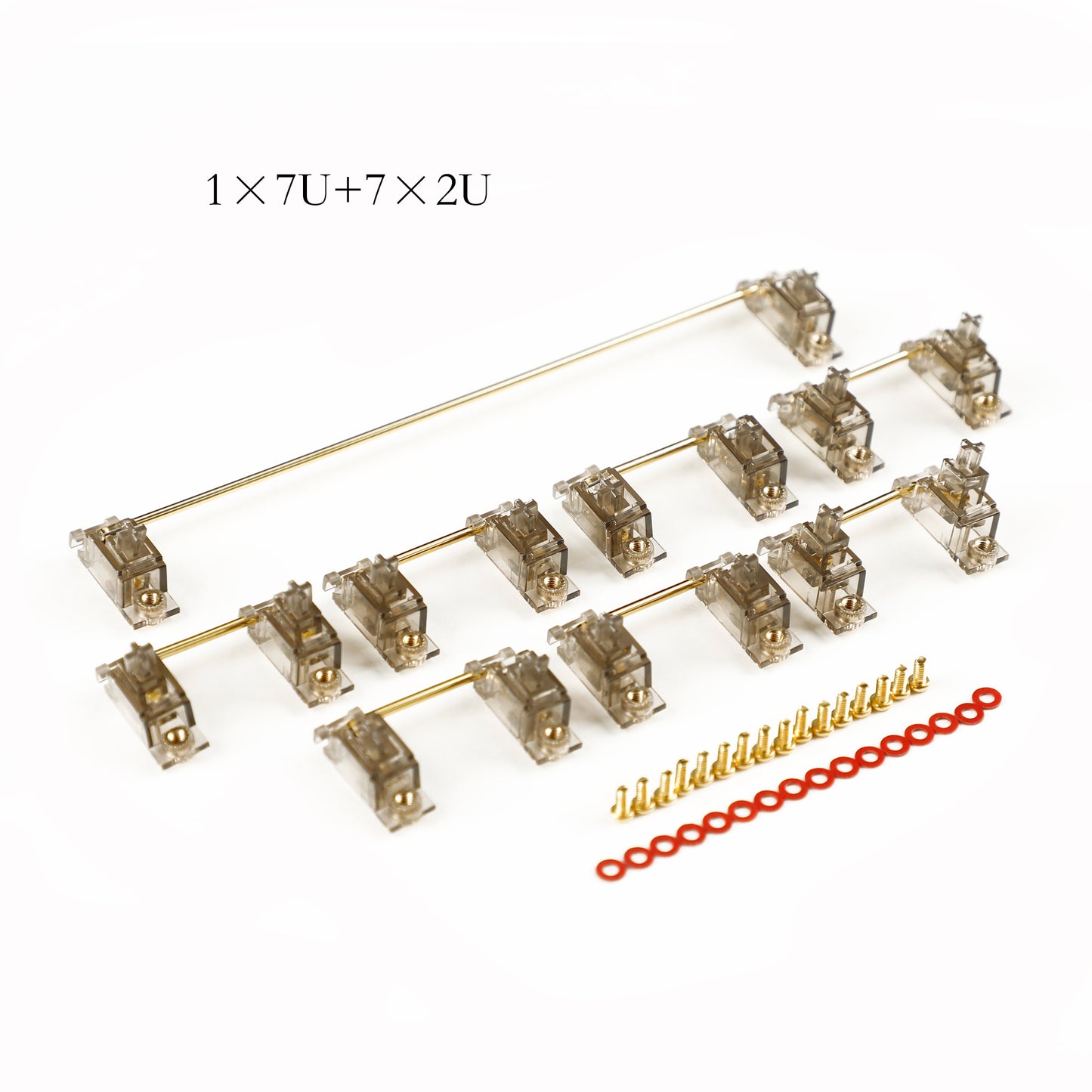 YMDK V3 Smokey PCB Mount Gold Screw in Stabilizers( No Dropping Wire for PCB)