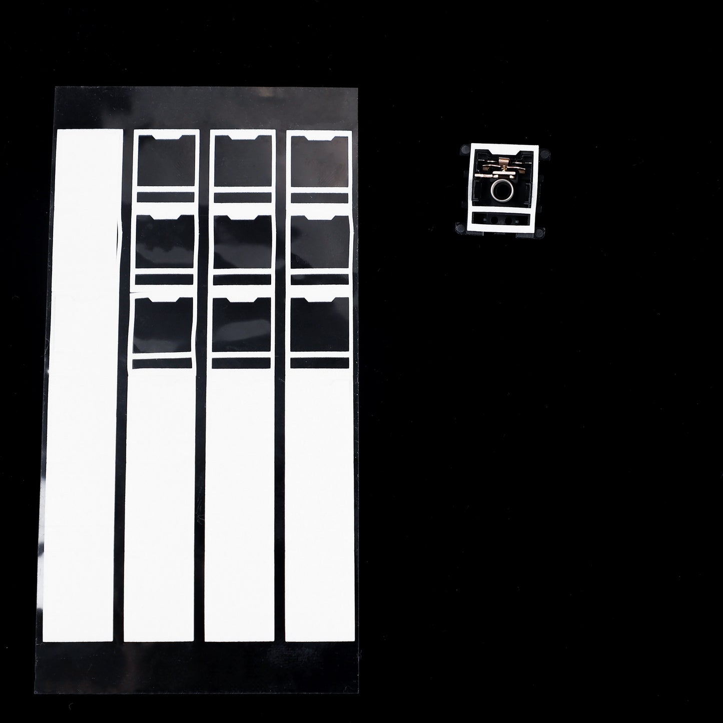 Clear / White MX Switch Film HTV PC Poron(Cherry Gateron JWK Switches Using)