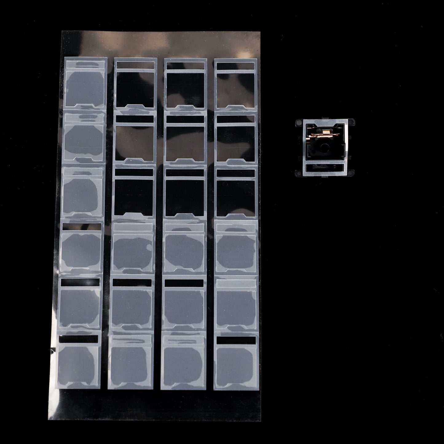 Clear / White MX Switch Film HTV PC Poron(Cherry Gateron JWK Switches Using)