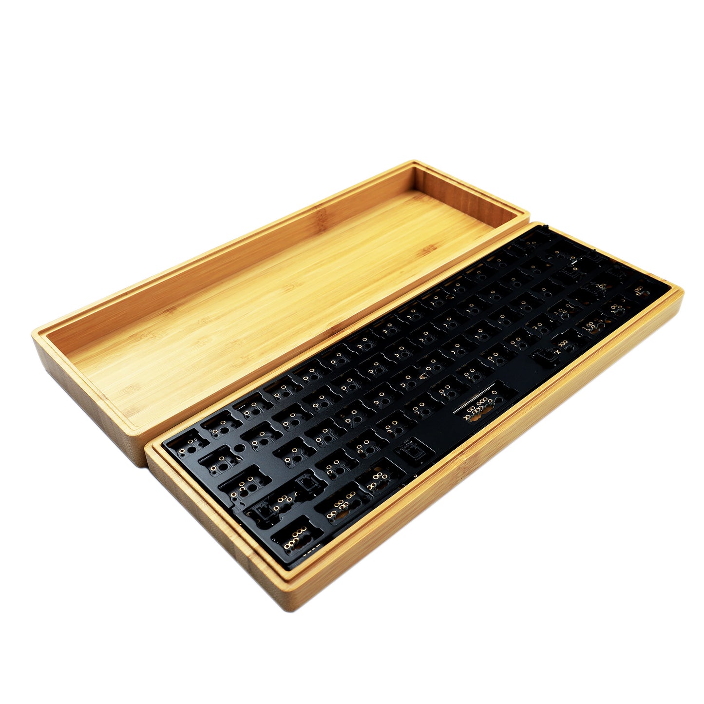 YMD-60% GH60 Splitted Wood Case Kit(QMK Soldering Supported/ANSI ISO Multi-Layout Supported)