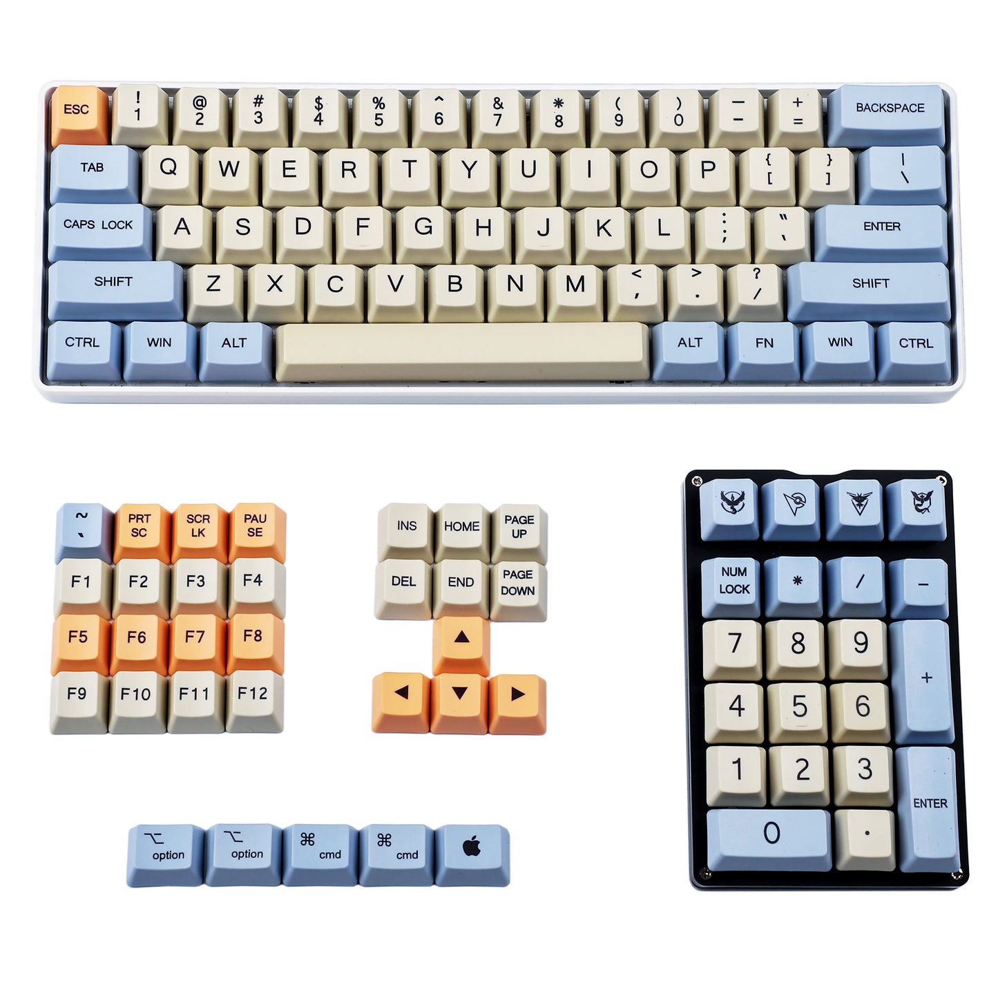 113 GodSpeed Mac Keycaps(Dye Sub OEM Profile PBT 1.5mm Thickness/108 TKL 60% Using)