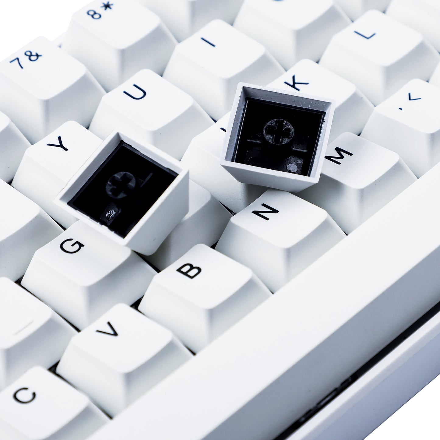 Gray With Light Gray 108 Keycaps(Double Shot Non Shine Through/ANSI 108 TKL 61 Using)