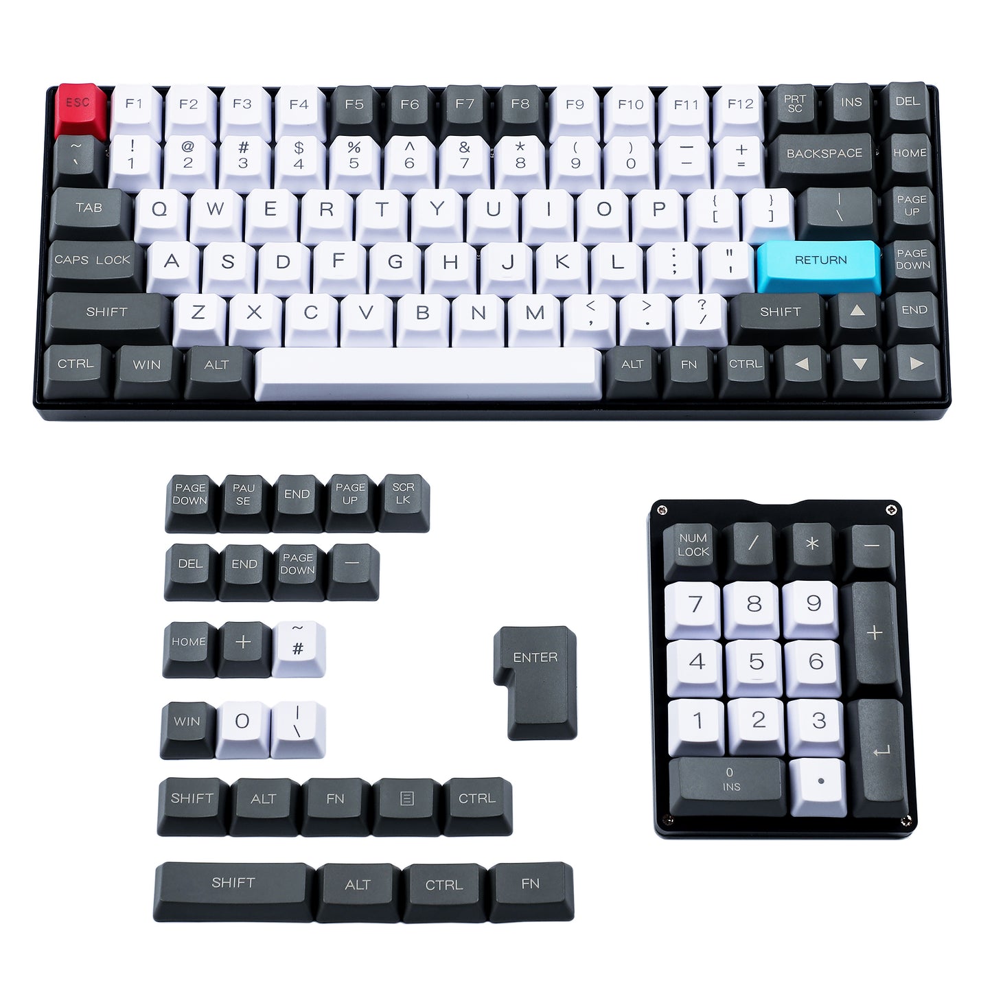 YMDK 125 Laser-Etched Custom Keycaps(OEM Profile PBT 1.5mm Thickness/YMD-96 RS96 YMD-75% KBD75 FC980M Using)