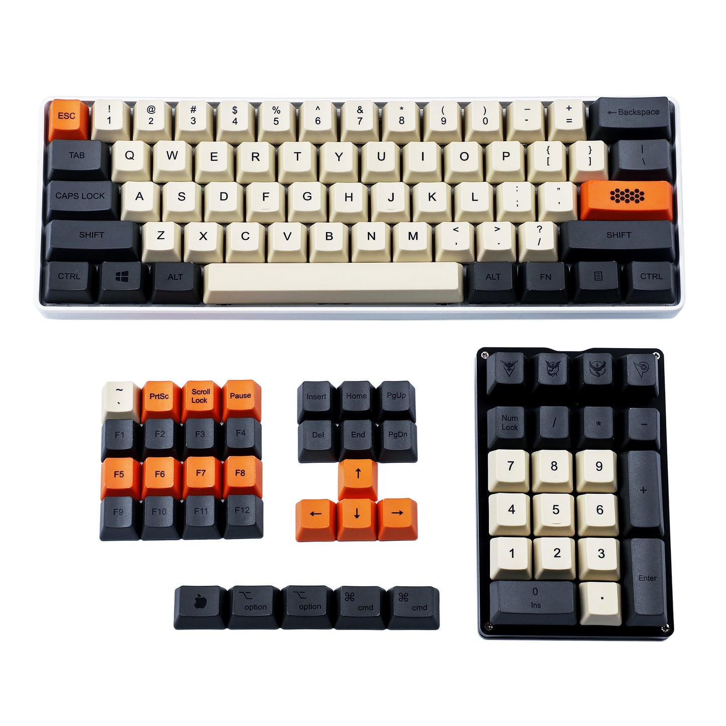 Carbon OEM Profile MAC 113 Keycaps(Dye Sub PBT 1.5mm Thickness)