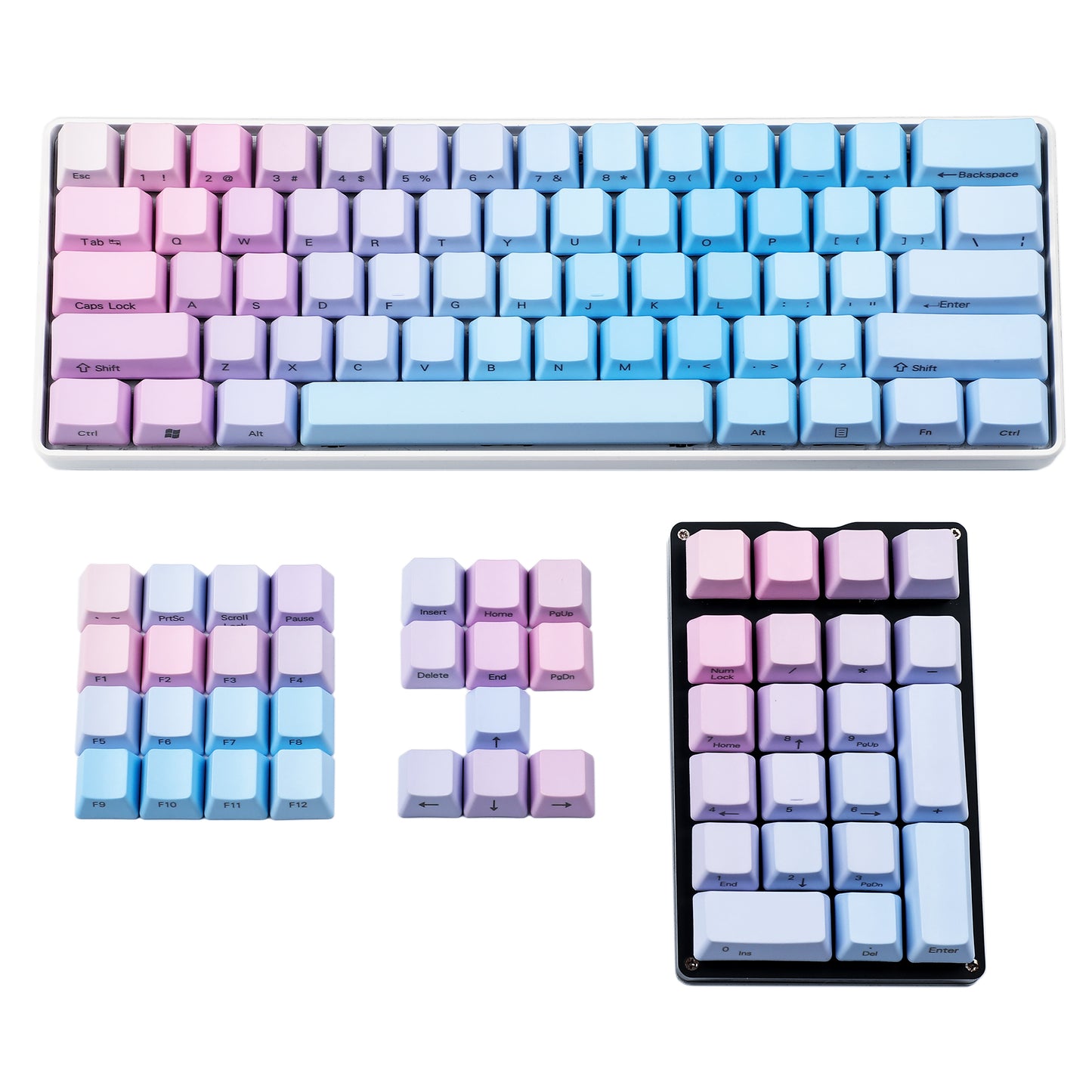 108 Sunset Gradient Keycaps(Laser-Etches Letter With Dye Sub Color/OEM Profile PBT 1.5mm Thickness)
