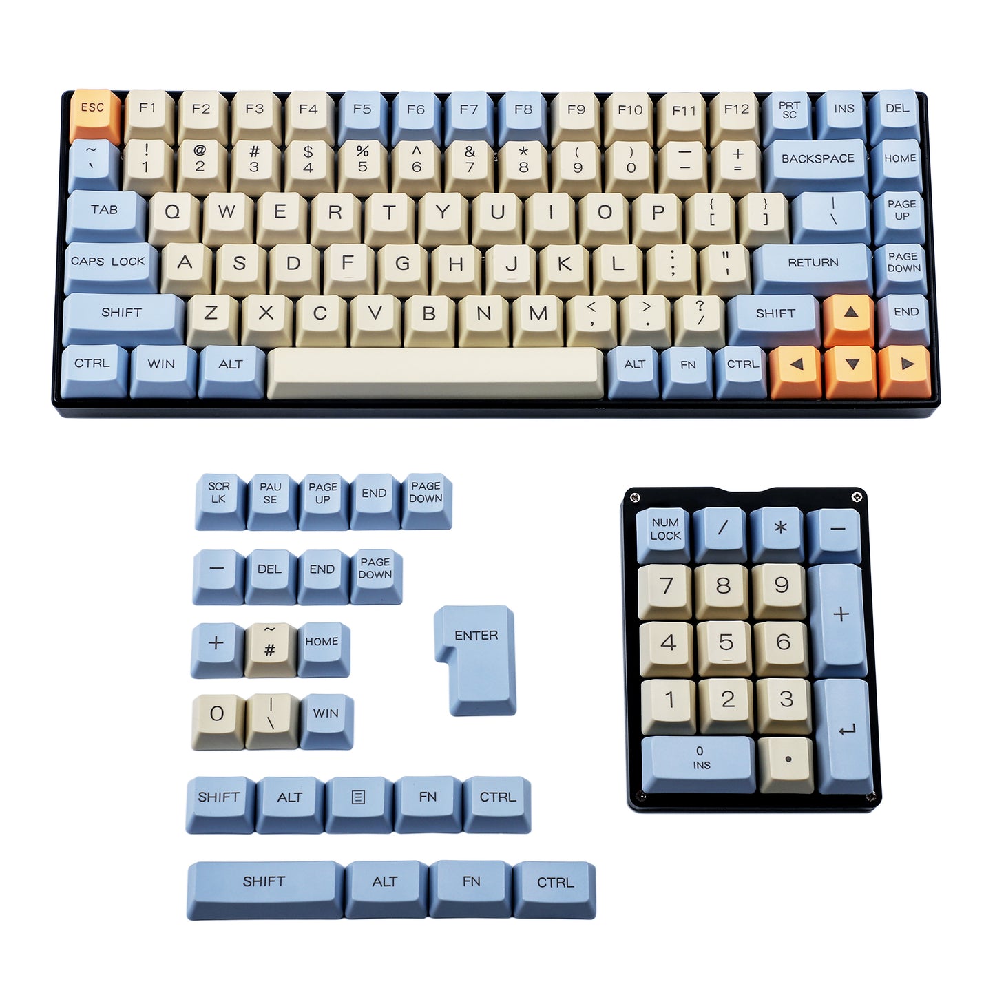 YMDK 125 Laser-Etched Custom Keycaps(OEM Profile PBT 1.5mm Thickness/YMD-96 RS96 YMD-75% KBD75 FC980M Using)