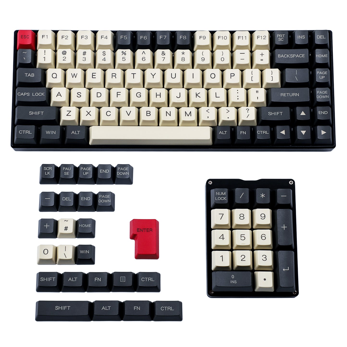 YMDK 125 Laser-Etched Custom Keycaps(OEM Profile PBT 1.5mm Thickness/YMD-96 RS96 YMD-75% KBD75 FC980M Using)