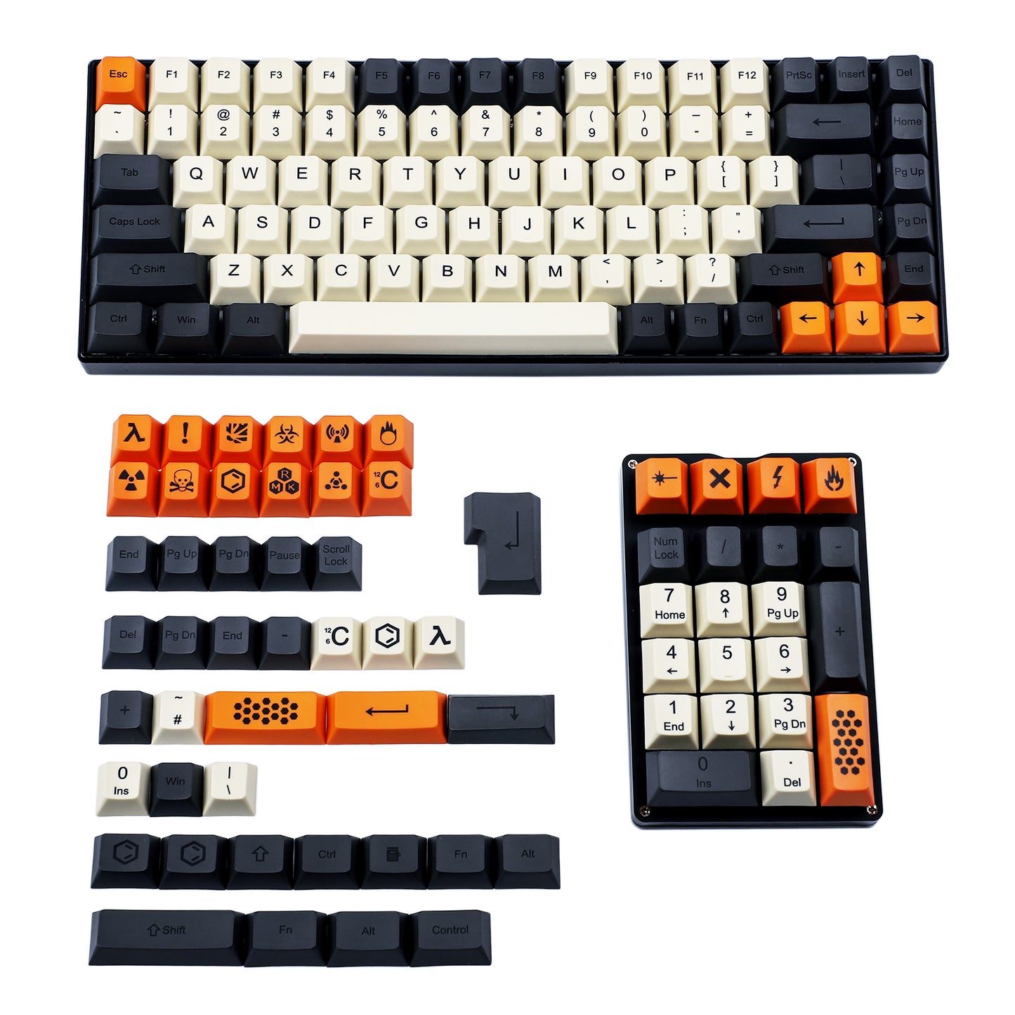 Carbon Keycaps(Dye Sub Cherry Profile PBT 1.42mm/Filco Ducky 104 TKL KBD75 Kira96 YMD96 GK64 Tada68 SP84 Using)