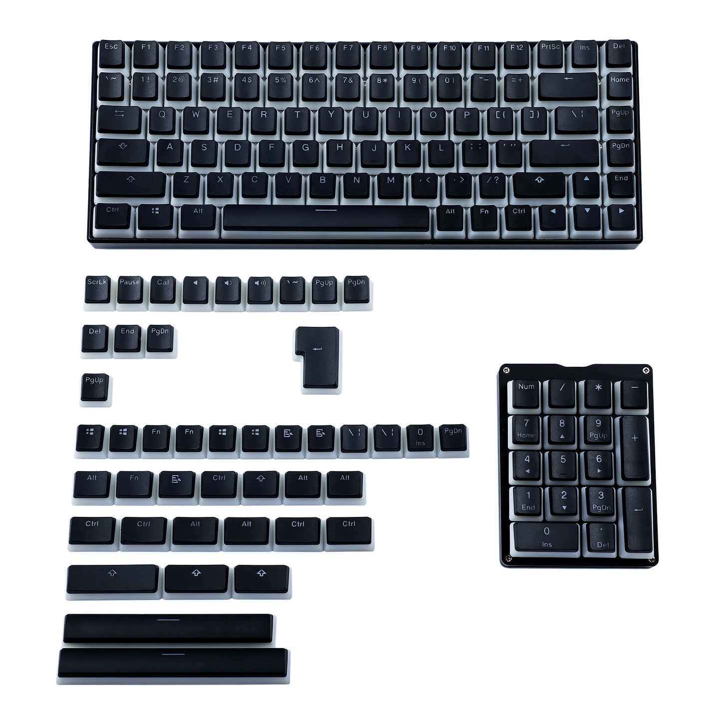 Pudding 144 Backlit Keycaps(OEM Profile Double Shot/Corsair Razer Ducky SF KBD75 Tada68 Using)