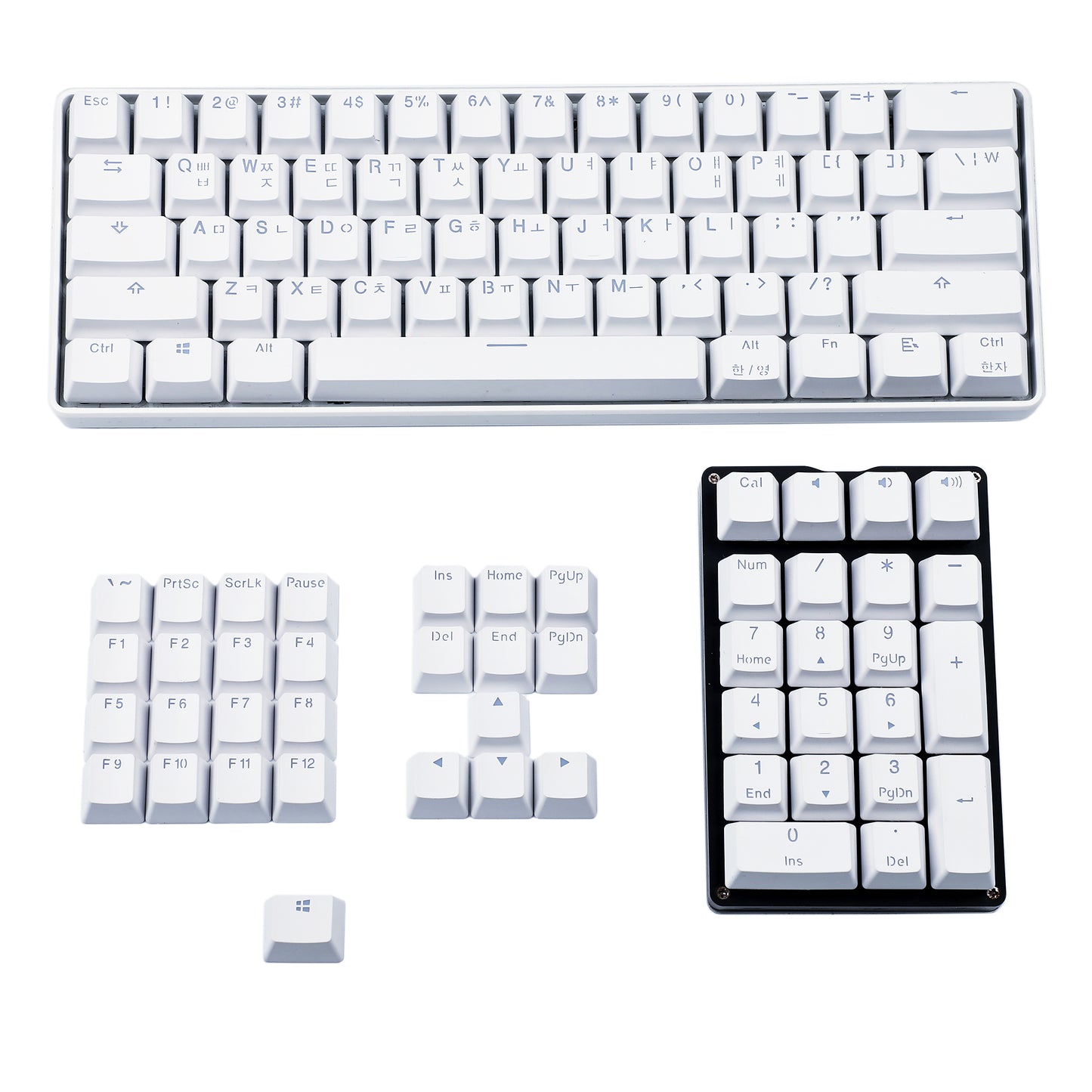 Korean Backlit 108 Keycaps(OEM Profile Double Shot PBT/108 TKL 61 Using)
