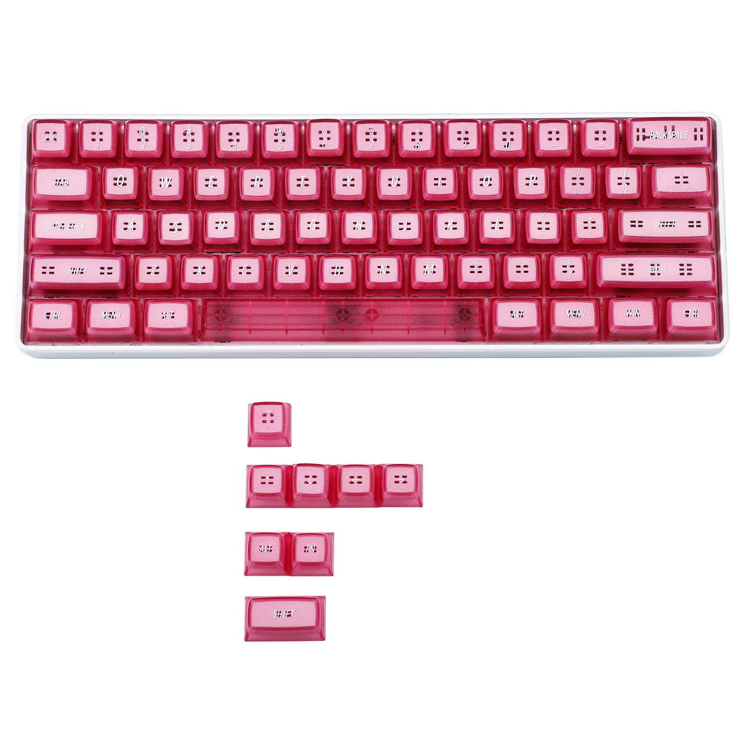 69 Backlit Crystal Keycaps(EMA Profile ABS Material/61 64 BM60 Using)