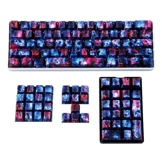 108 Starry Sky Backlit Keycaps(ABS Water-Transfer Baking Varnish/108 TKL 61 Using)