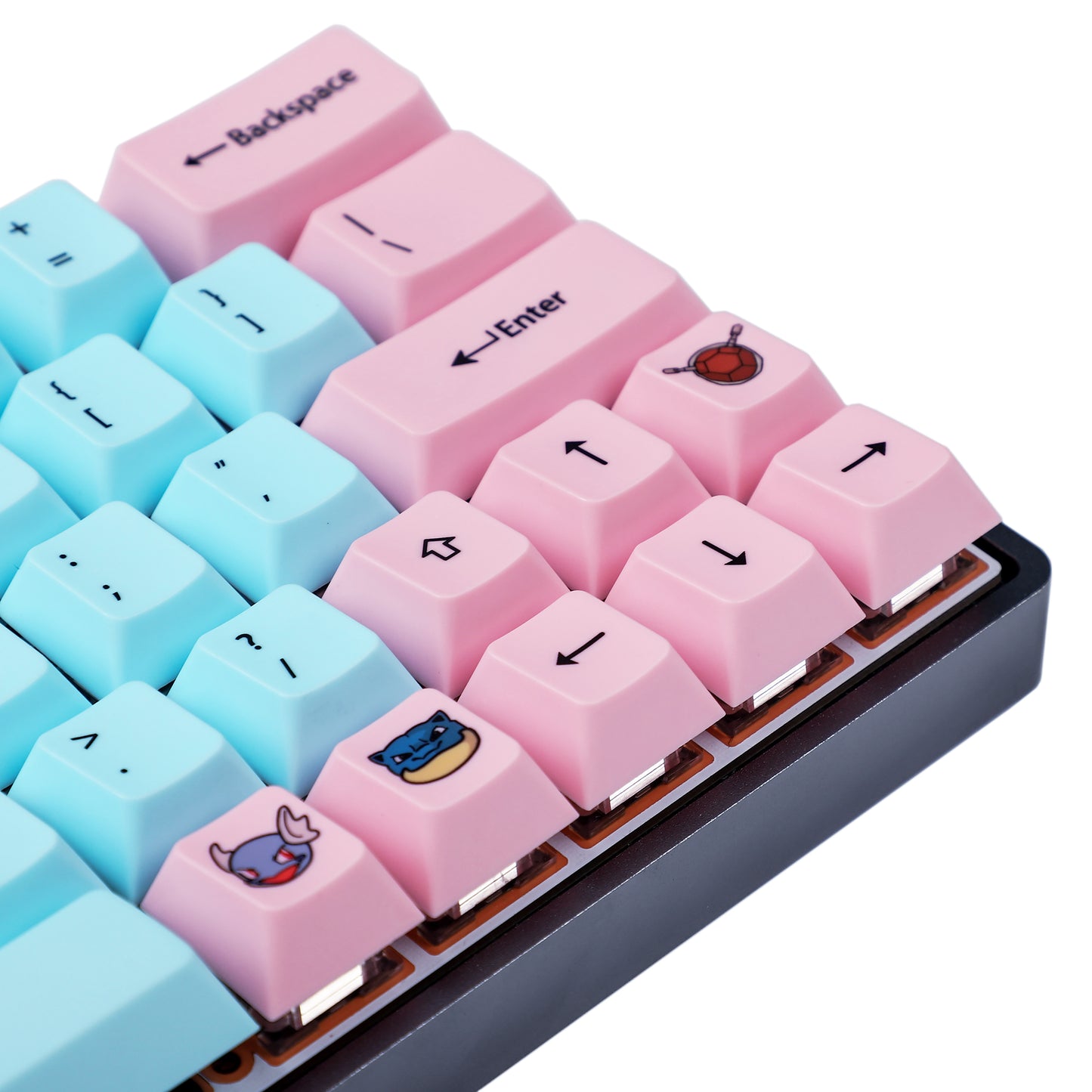 YMDK 90 keys Miami Keycaps(Dye Sub Cherry Profile 1.42mm PBT/GK64 XD64 DZ64 Minila Using)