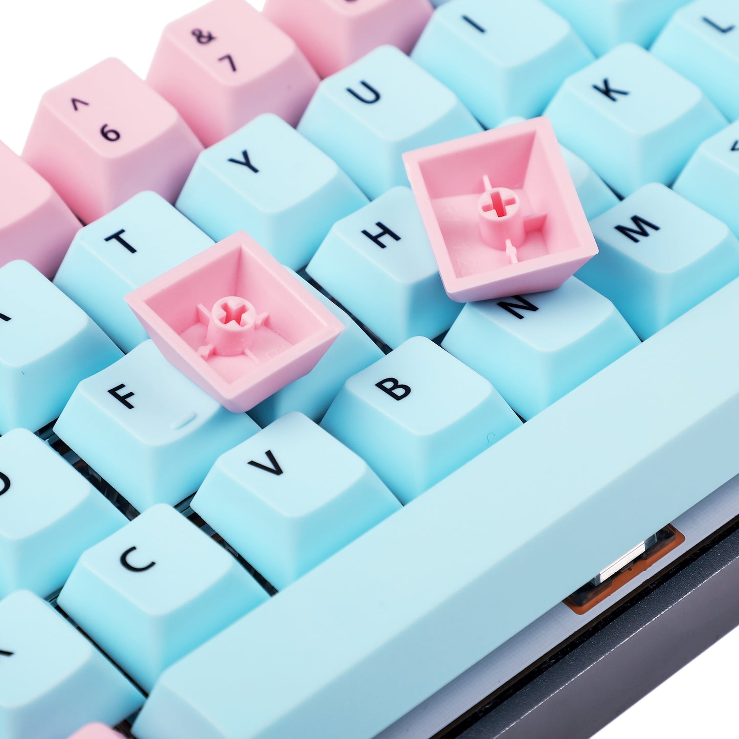 YMDK 90 keys Miami Keycaps(Dye Sub Cherry Profile 1.42mm PBT/GK64 XD64 DZ64 Minila Using)