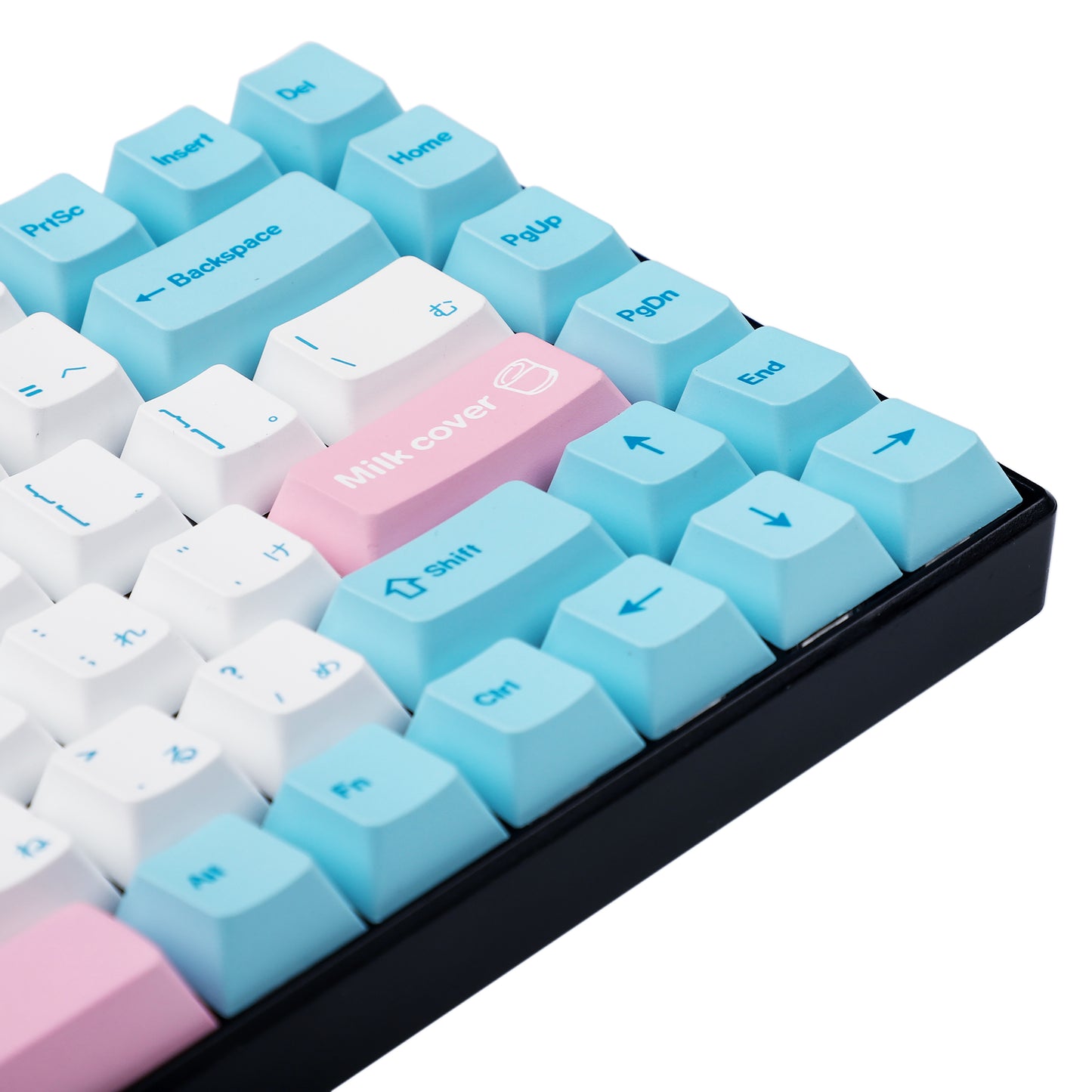 140 Milk Cover Japanese Keycaps(Dye Sub Cherry Profile PBT 1.5mm/96 84 104 87 61 64 68 Using)