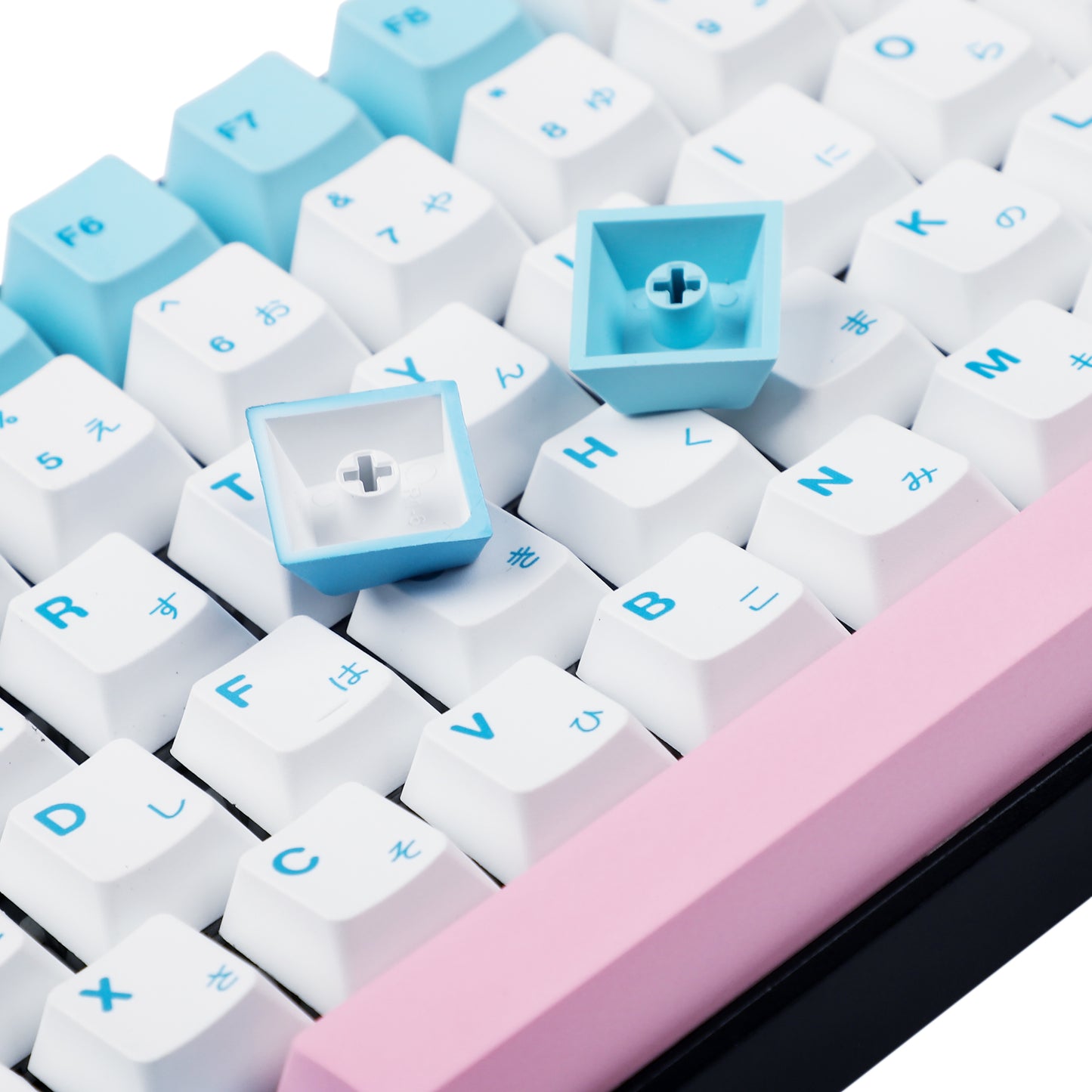 140 Milk Cover Japanese Keycaps(Dye Sub Cherry Profile PBT 1.5mm/96 84 104 87 61 64 68 Using)