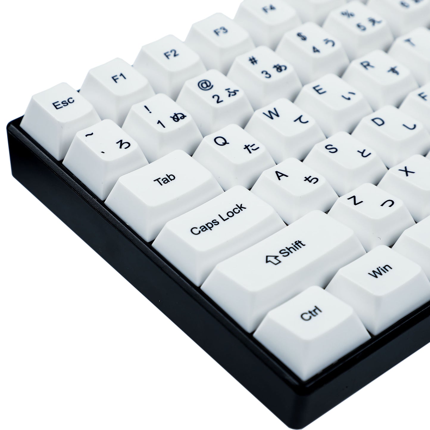 124 Beige White Japanese Keycaps(Dye Sub Cherry Profile/ANSI ISO 104 TKL 60% 96 84 Using)
