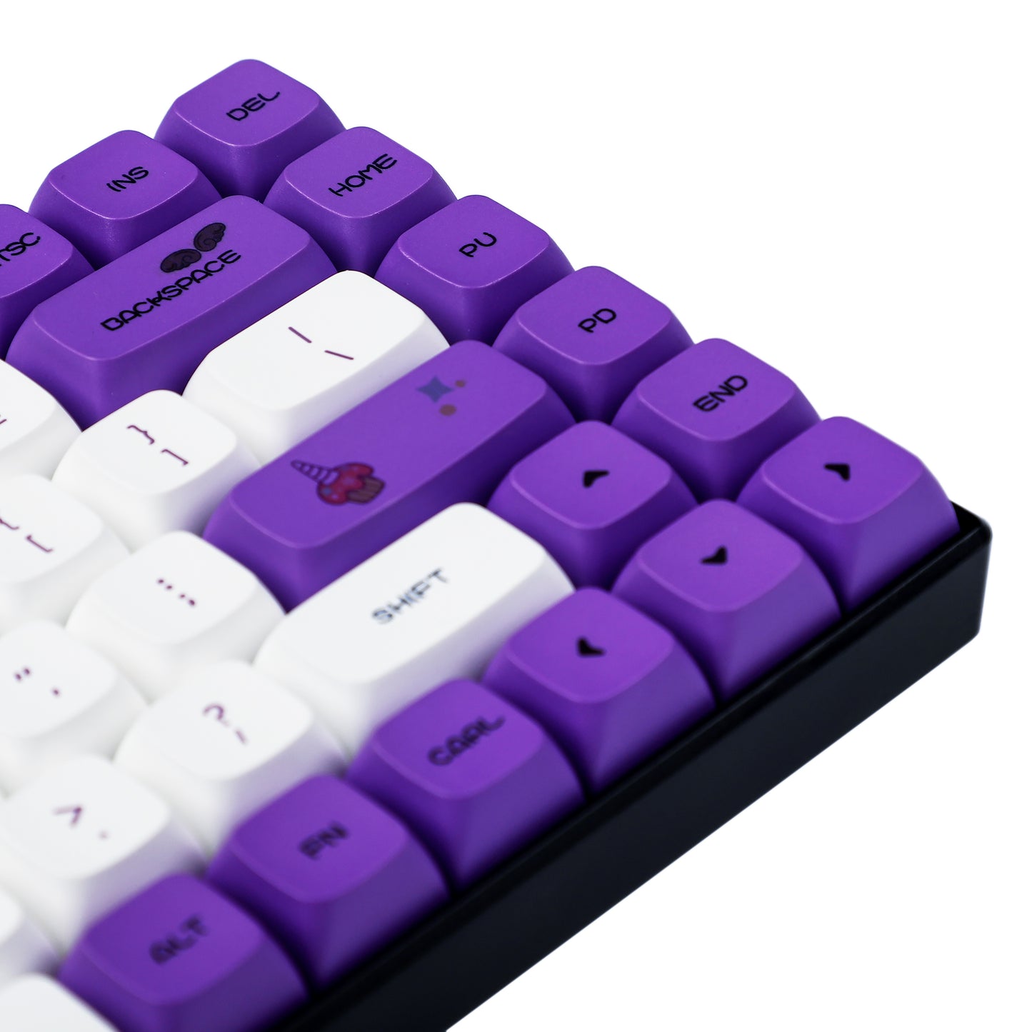 133 Horse Purple White Keycaps(Dye Sub ZDA Profile PBT 1.55mm/104 87 61 Melody 96 KBD75 ID80 GK64 Using)