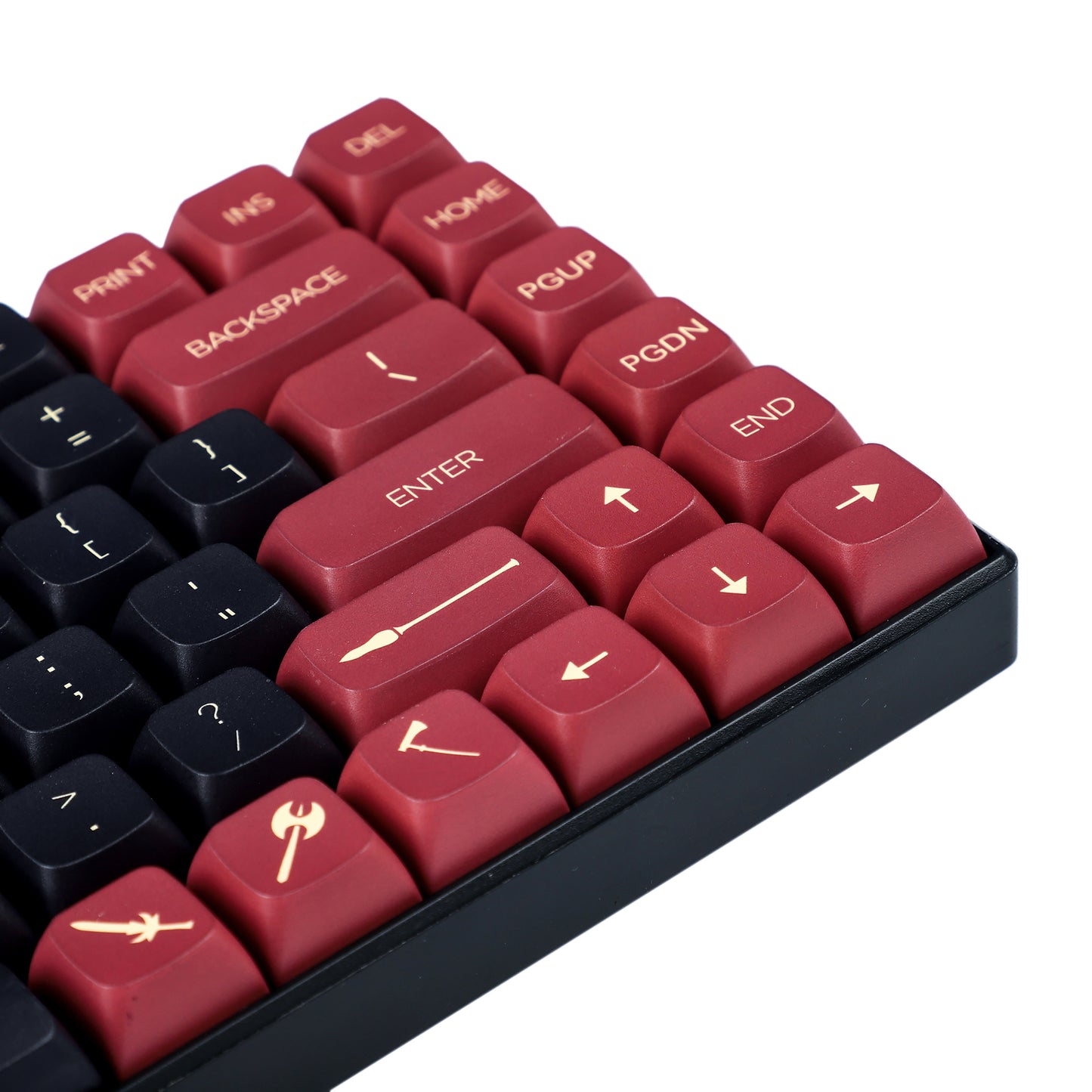 135 Red Samurai Keycaps(Dye Sub ZDA Profile/104 87 GK61 96 84 GK64 68 Using)