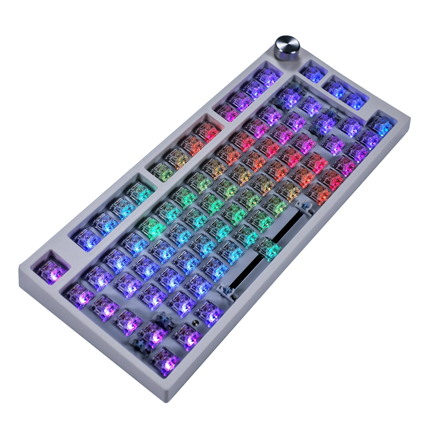 NJ80 Keyboard Kit(Mechanical AP Version Wireless 2.4g BT 5.0 Type-C RGB Led Hotswap PCB/Windows MacOS Linux 4800mAh Battery Programmable)