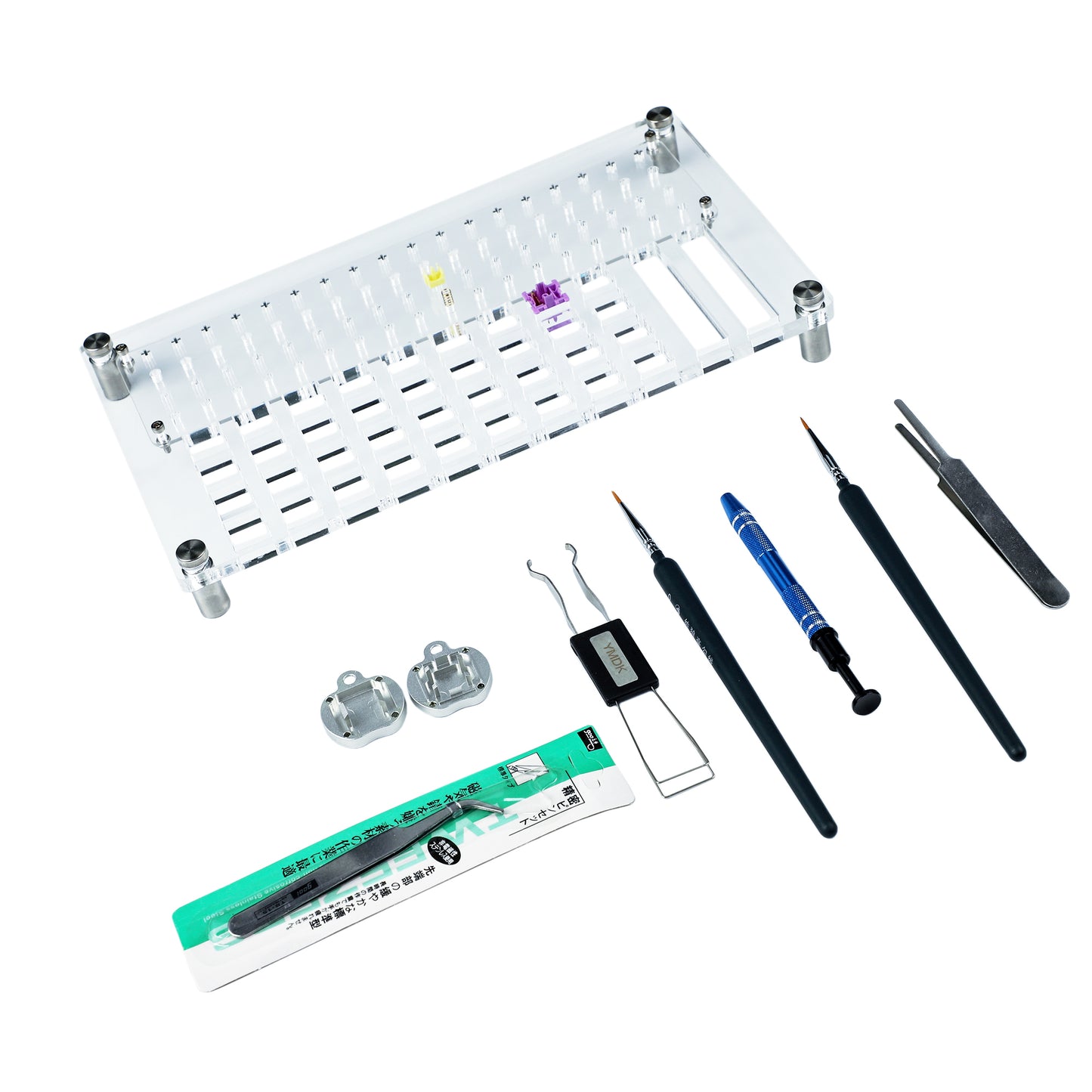 44 Lube Station Switch Tester Opener DIY Double-Deck Removal Platform(Cherry Kailh Gateron JWK Switches Using/oiling)