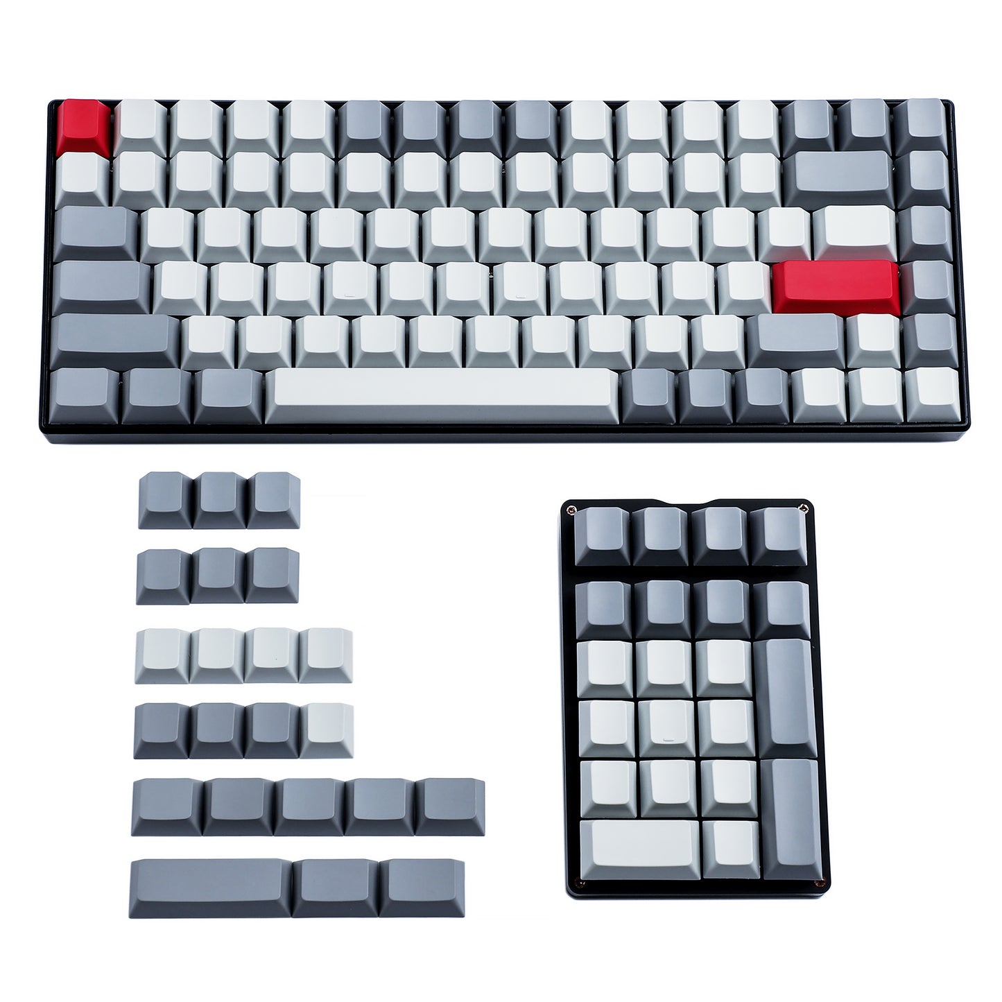128 Granite Blank Keycaps(Cherry Profile 1.5mm Thickness PBT/ANSI ISO 104 TKL 60% 96 84 Using)