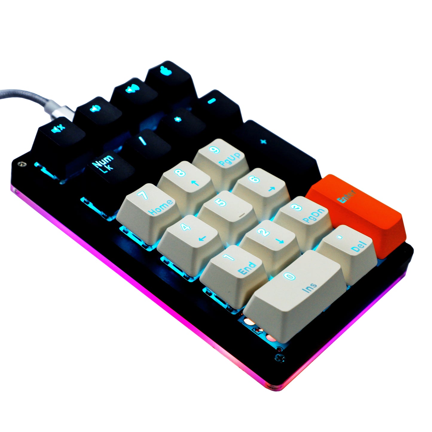 YMDK Carbon Backlit 122 Keycaps(Double Shot OEM Profile/104 87 84 68 Using)