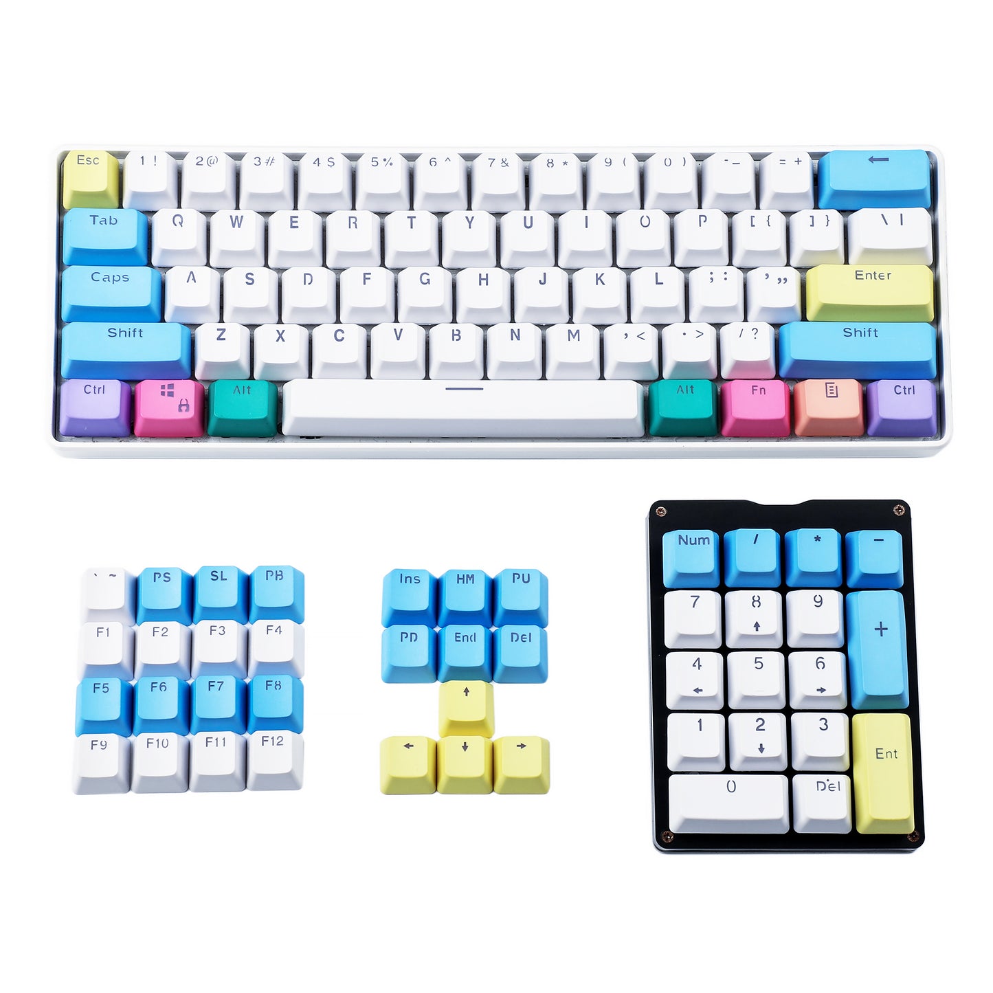104 Chalk Backlit Keycaps(Double Shot OEM Profile/104 87 61 Using)