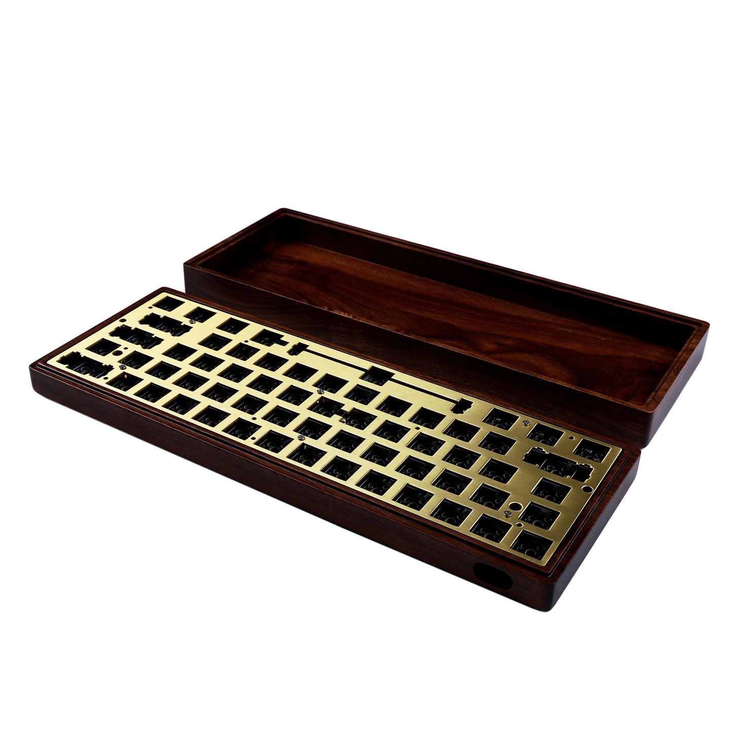 GK61 GK64 Splitted Walnut Wood Case Mechanical Keyboard Kit(RGB Hotswap PCB Bluetooth Or Wired)